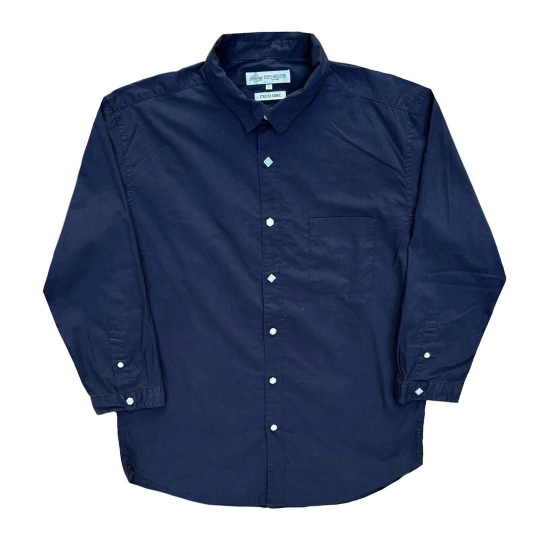Beams Snap Button Raglan Shirt
