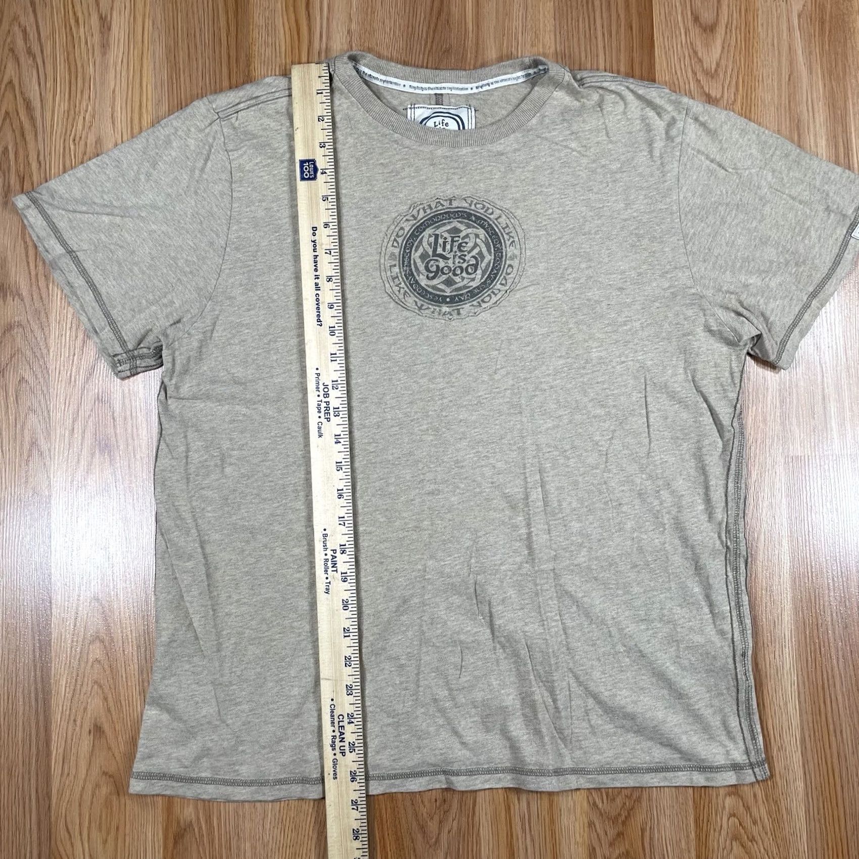 Life is Good Life is Good T-Shirt Mens L Beige Do What You Like Like What You Do Cotton Size US L / EU 52-54 / 3 - 4 Thumbnail