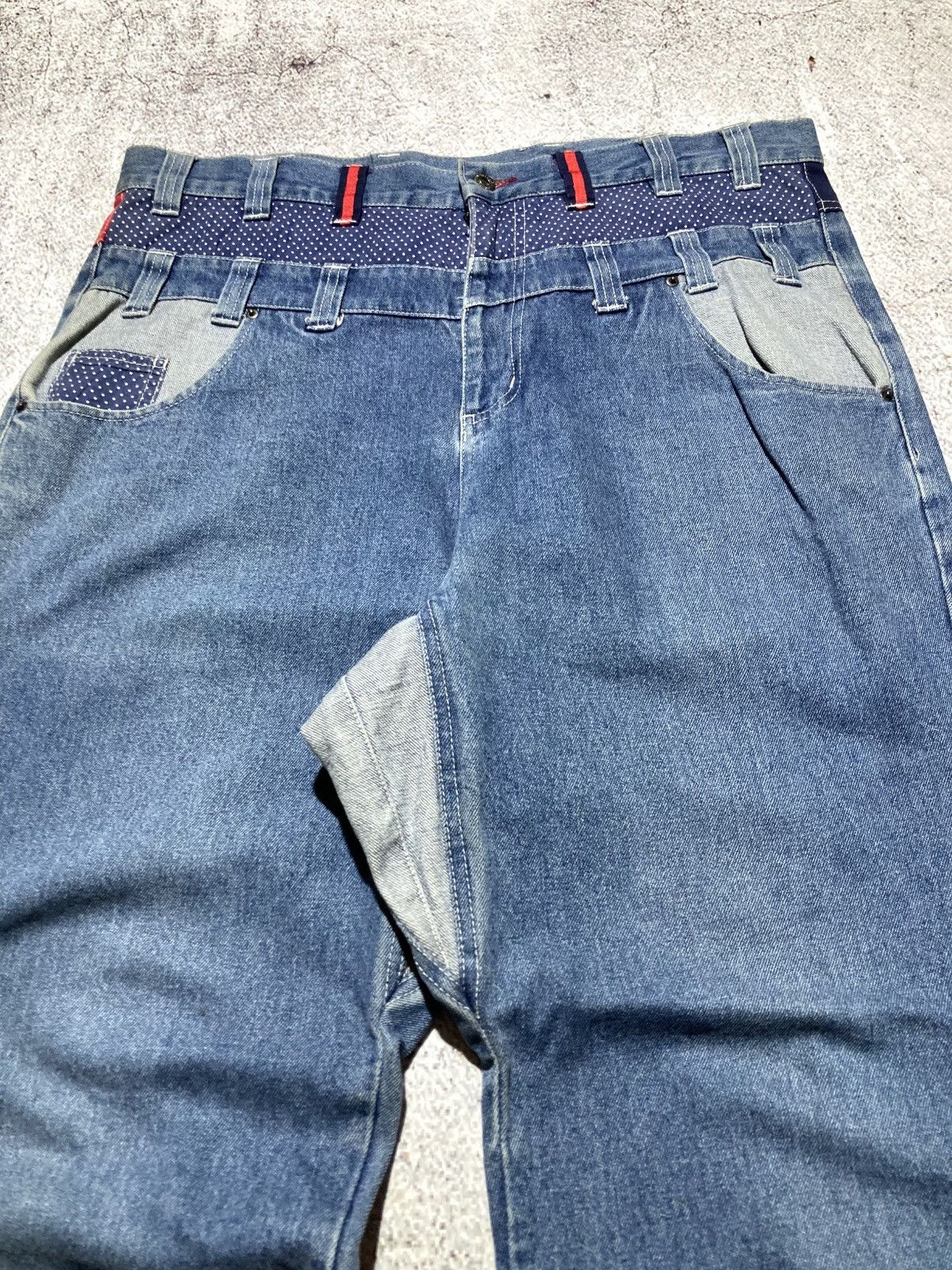 Japanese Brand 2000s B One Soul Japanese Double Waist Carrot Jeans Pant Lgb Size US 37 - 3 Thumbnail