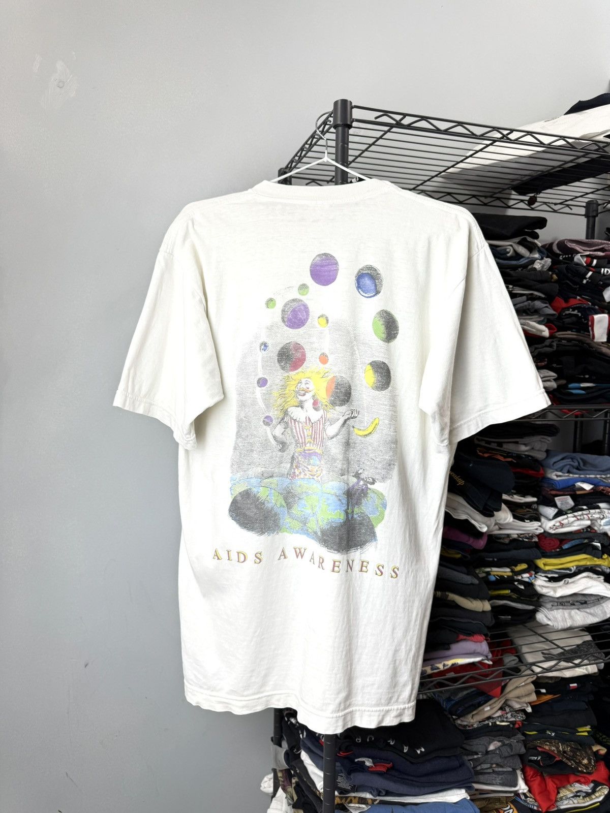 Hard Rock Cafe Vintage 1991 Hard Rock Cafe AIDS AWARENESS T Shirt Size US M / EU 48-50 / 2 - 1 Thumbnail