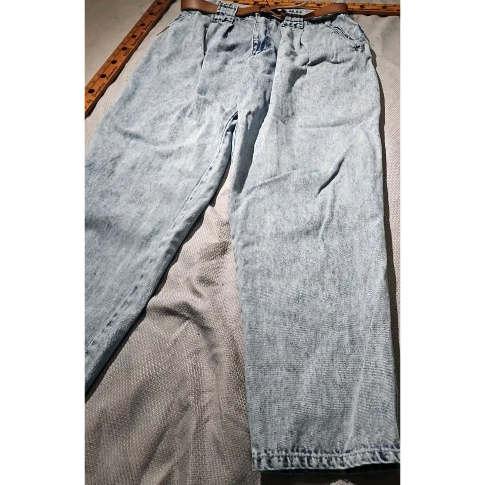 Vintage VINTAGE PS Gitano Jeans Womens Sz 18 Short Blue Acid Wash High Rise Taper Bareback Ladies Jeans 80s 90s Retro Hip Hop Logo City Size 40" / US 18 - 7 Thumbnail