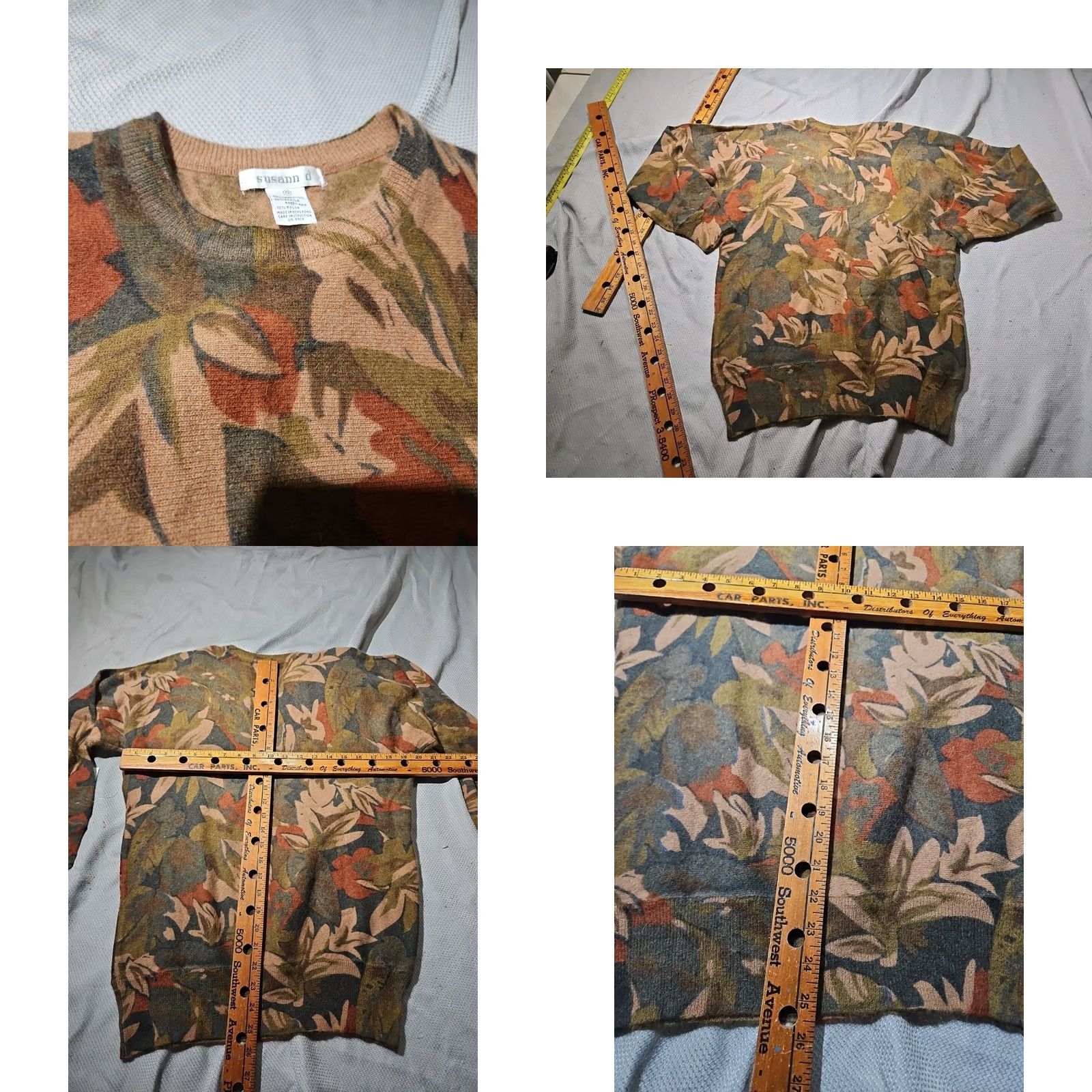 Vintage VINTAGE Susann d Shirt Womens S Vtg Sweater Lambswool Angora Hair Floral Luxury Soft Nwt Size S / US 4 / IT 40 - 8 Thumbnail