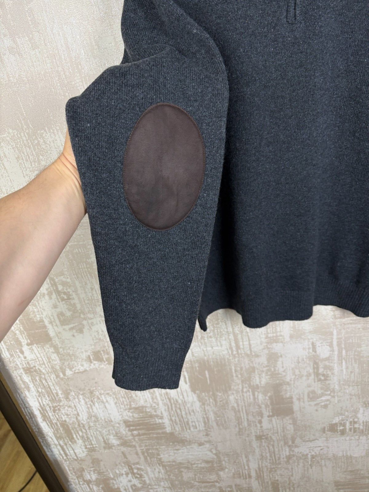 Hackett Hackett London Lambswool Pullover 1/4 Zip Sweater Elbow Pads Size US XL / EU 56 / 4 - 17 Thumbnail