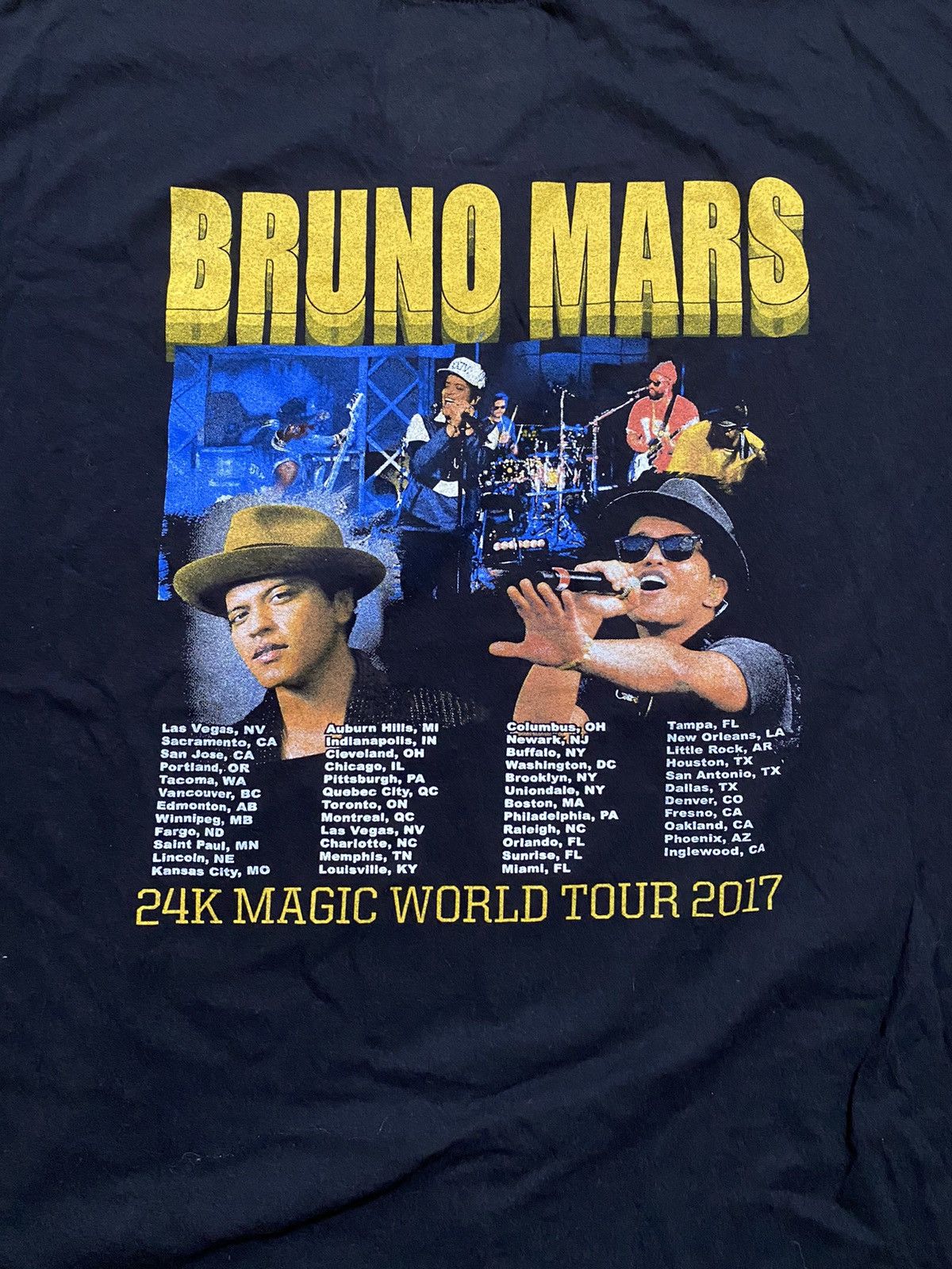 Vintage Bruno Mars 24k Magic tour shirt XL Size US XL / EU 56 / 4 - 4 Thumbnail