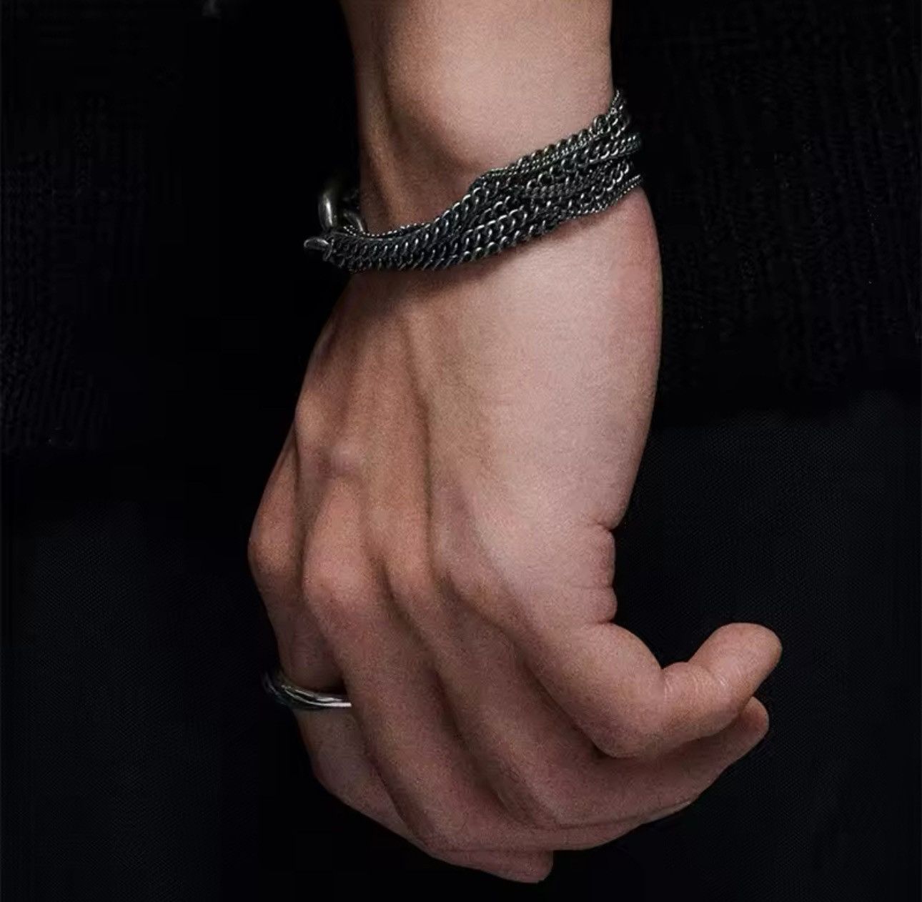 Jewelry Streetwear Gothic Punk Bracelet Chain Size ONE SIZE - 3 Thumbnail