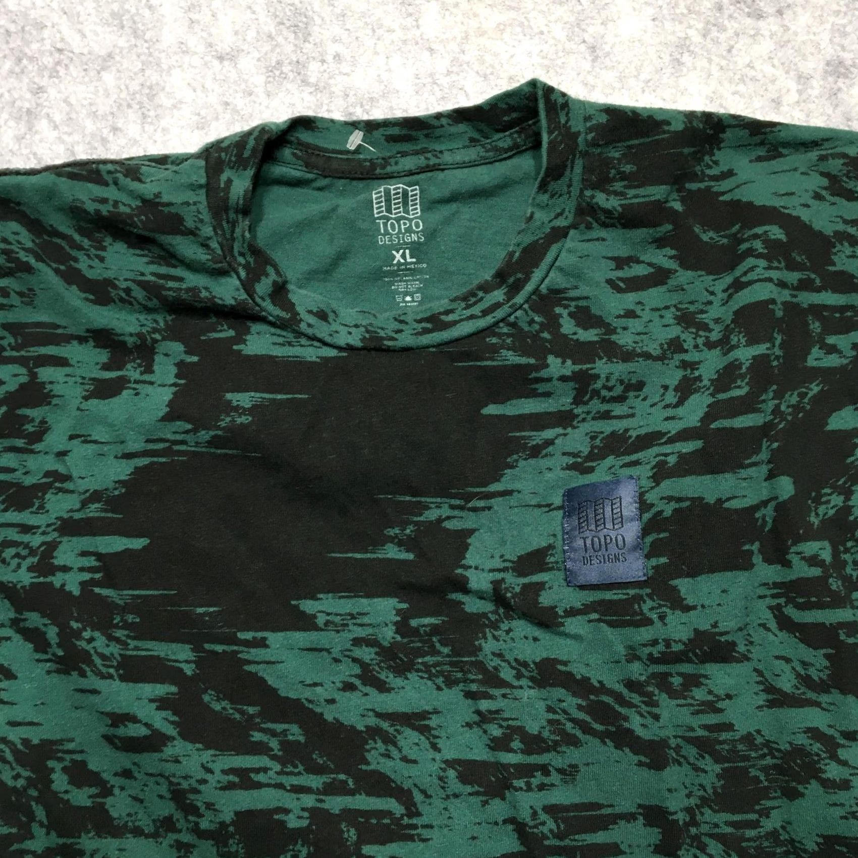 Topo Designs Topo Designs Shirt Mens XL Green Black Abstract Camo Long Sleeve Organic Cotton Size US XL / EU 56 / 4 - 3 Thumbnail