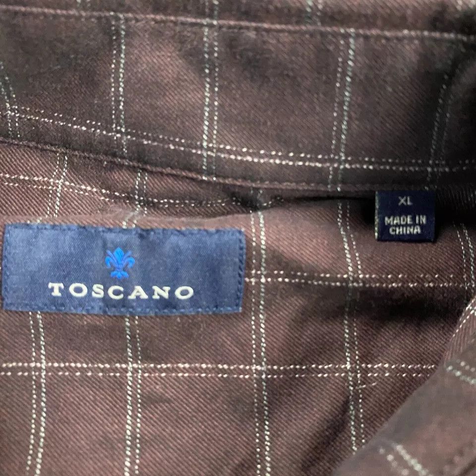 Toscano Toscano Shirt Men's Extra Large Button Up Window Pane Check Size US XL / EU 56 / 4 - 2 Thumbnail