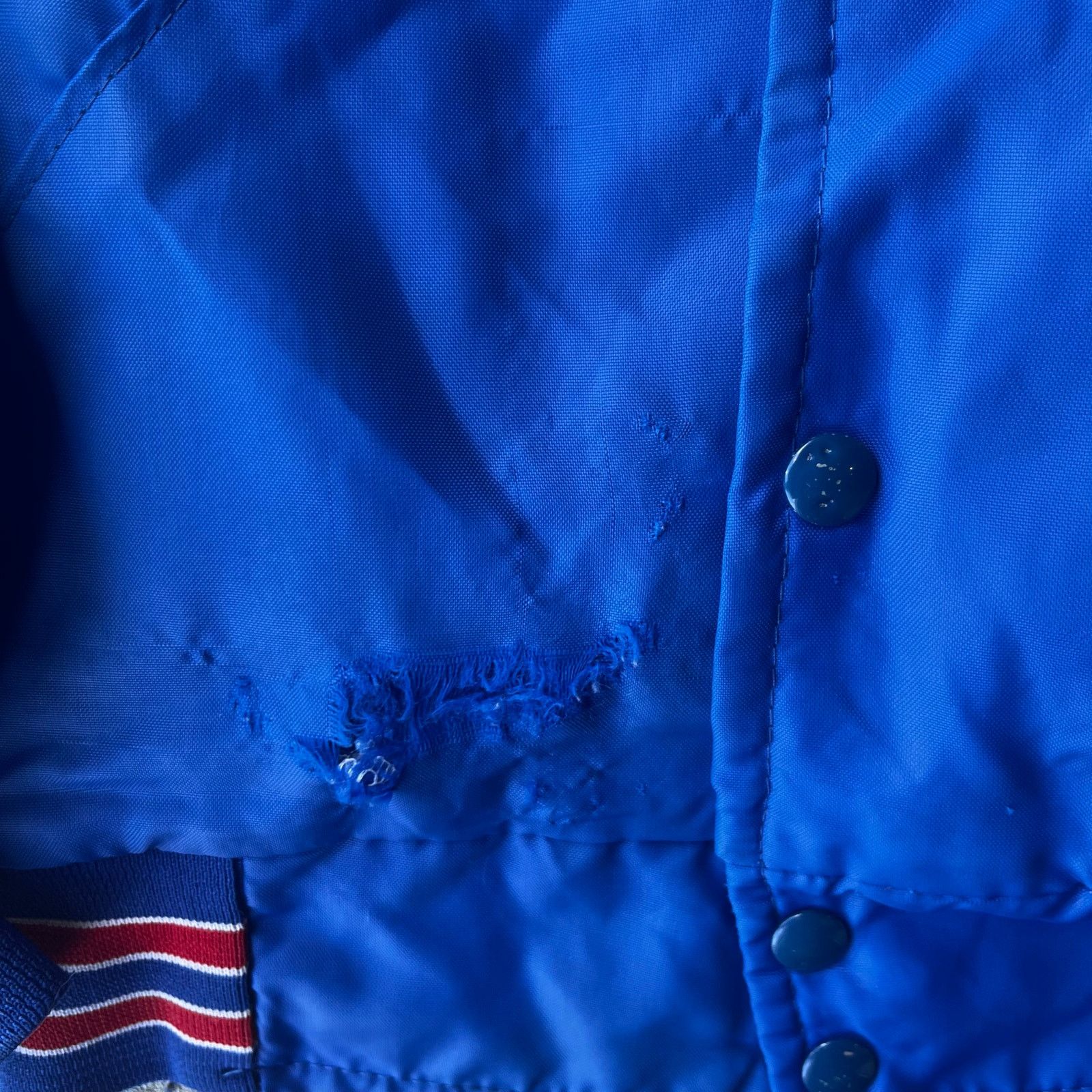 Vintage VINTAGE 70S CHAIN STITCH SATIN JACKET SOFTBALL BLUE MEDIUM Size US M / EU 48-50 / 2 - 4 Thumbnail