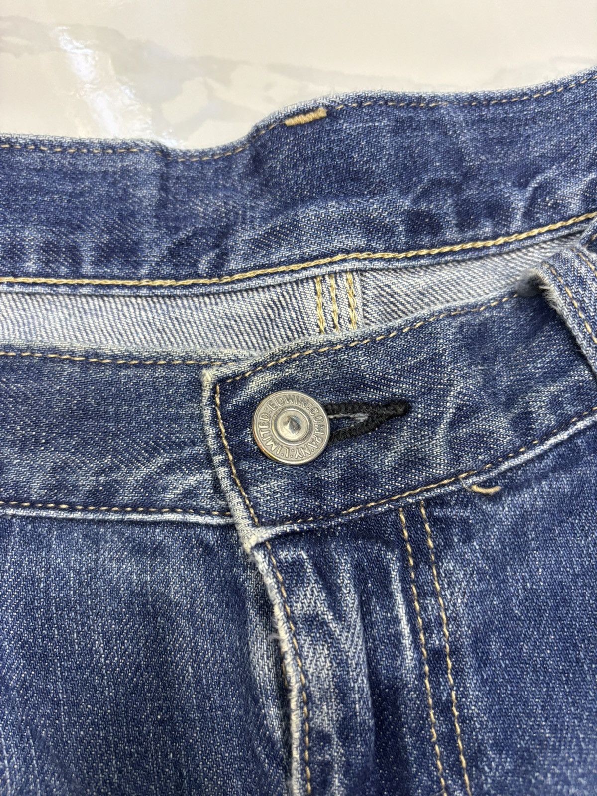 Kapital 🔥EDWIN WORKWEAR BAGGY JEANS DISTRESSED DENIM JEANS Size US 34 / EU 50 - 9 Thumbnail
