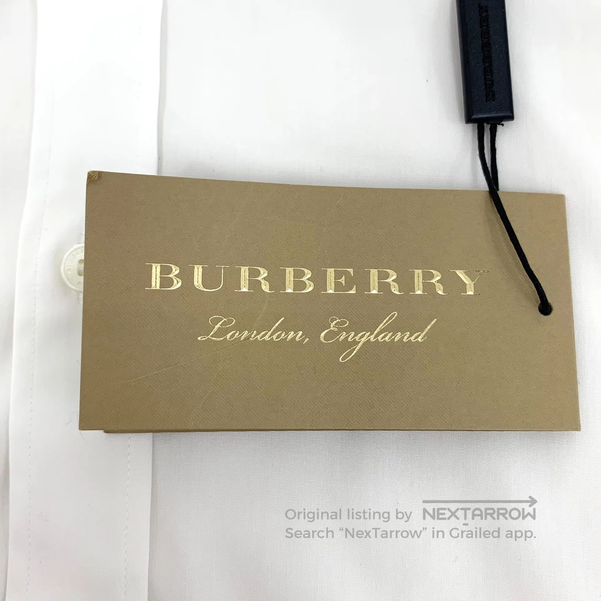 Burberry Burberry White Striped Cotton Collared Single-Breasted Lon Size US XL / EU 56 / 4 - 6 Thumbnail
