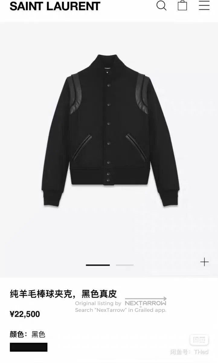 Saint Laurent Paris Saint Laurent Teddy Black Bomber Jacket. Size US L / EU 52-54 / 3 - 7 Thumbnail