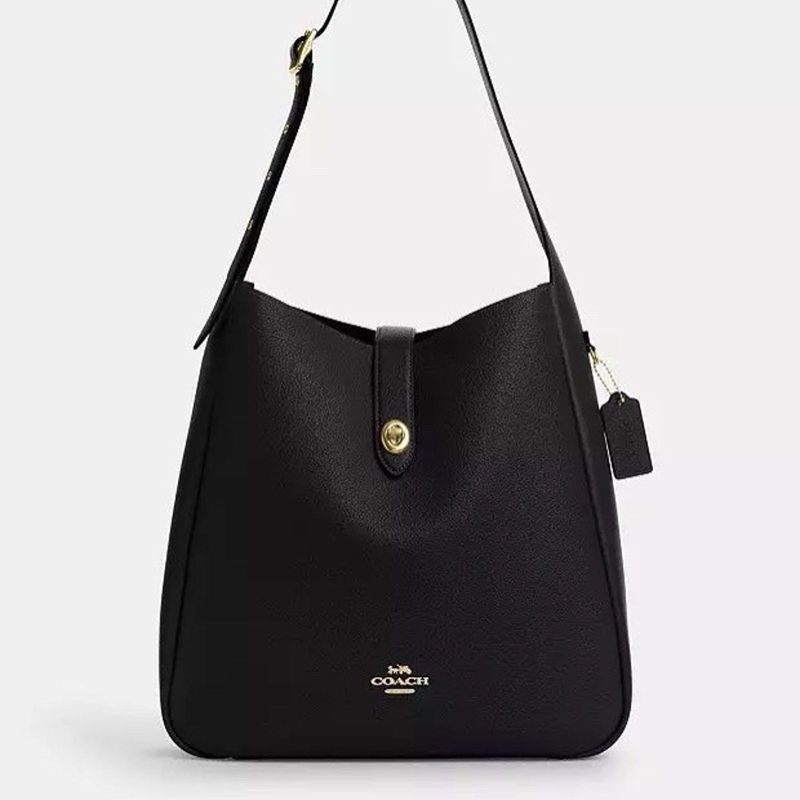 Coach NWT COACH Hadley Large Shoulder Bag Gold/Black CCD65 Size ONE SIZE - 6 Thumbnail