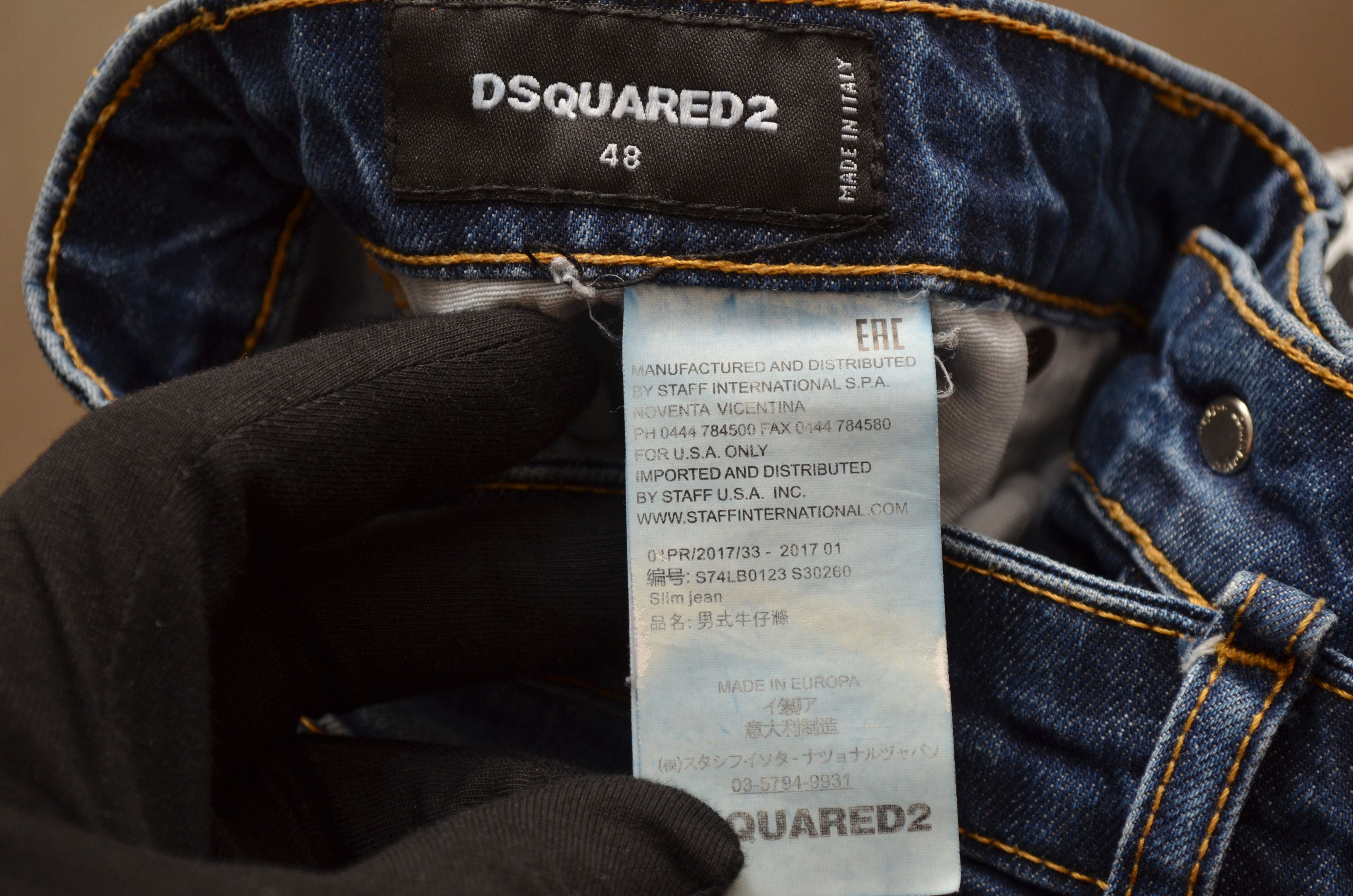 Designer × Dsquared2 Dsquared2 Blue Distressed Slim jeans Sz W32 L32 Size US 32 / EU 48 - 10 Thumbnail