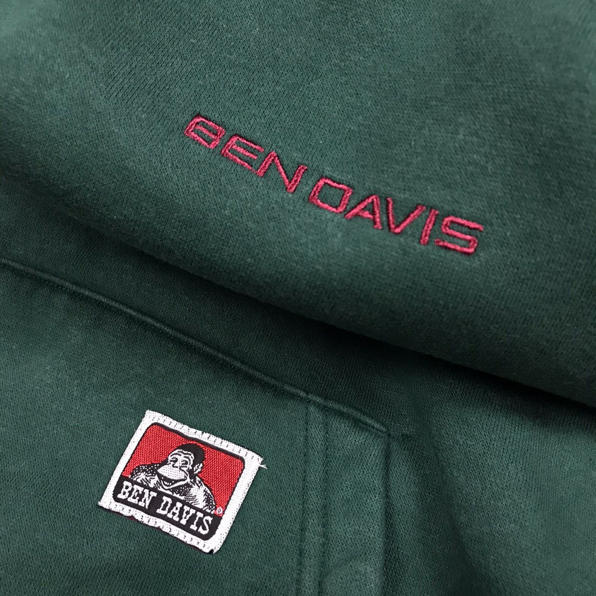 Ben Davis × Japanese Brand BEN DEVIS GREEN HOODIES JACKET SMALL LOGO Size US L / EU 52-54 / 3 - 8 Thumbnail