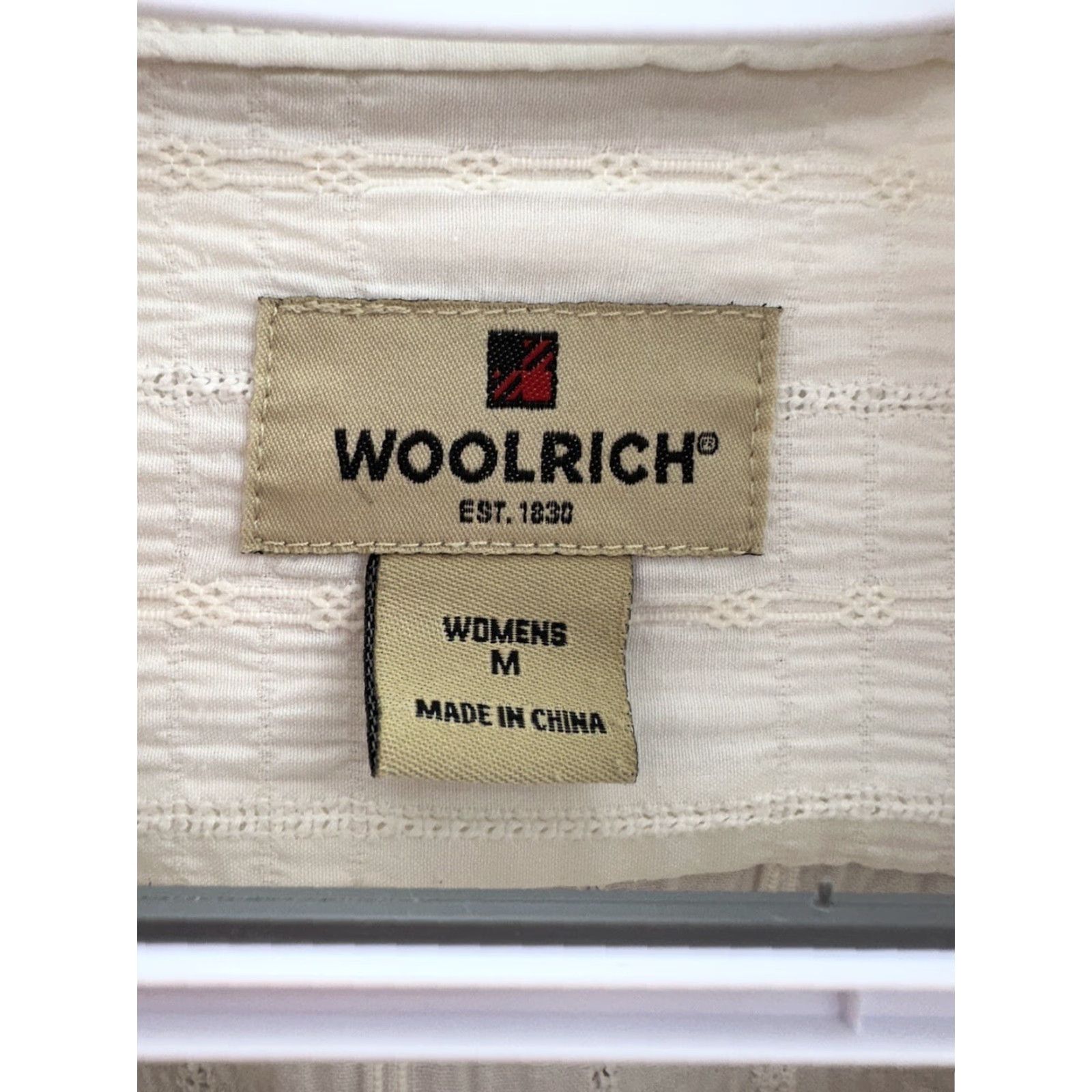 Vintage Woolrich Shirt Womens Ivory Floral Long Sleeve Button Up Collared Size M Size M / US 6-8 / IT 42-44 - 7 Thumbnail