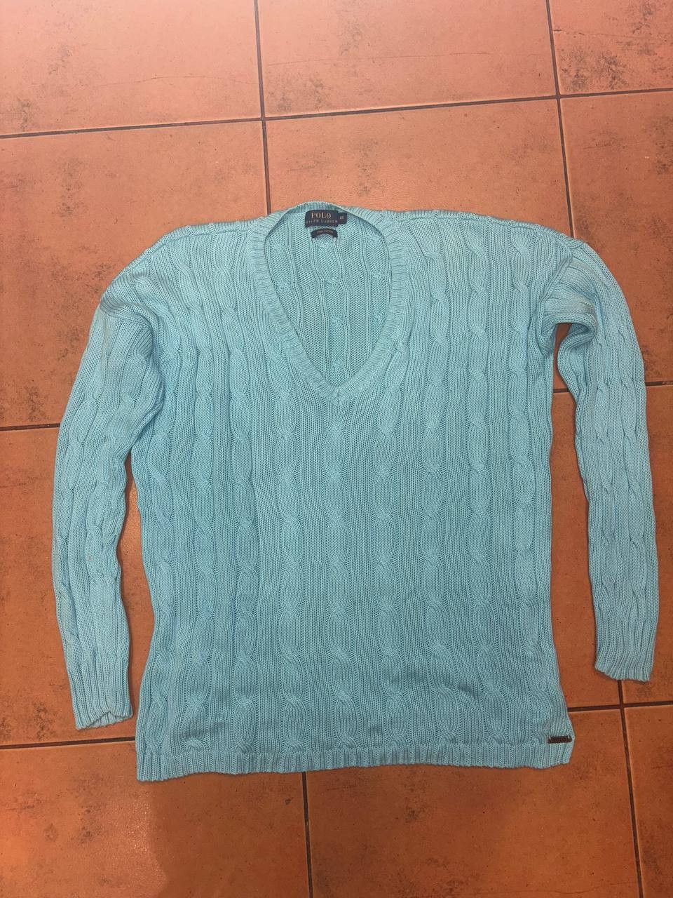Polo Ralph Lauren Polo Ralph Lauren Women's sweater turquoise, chunky knit Size XS / US 0-2 / IT 36-38 - 16 Thumbnail