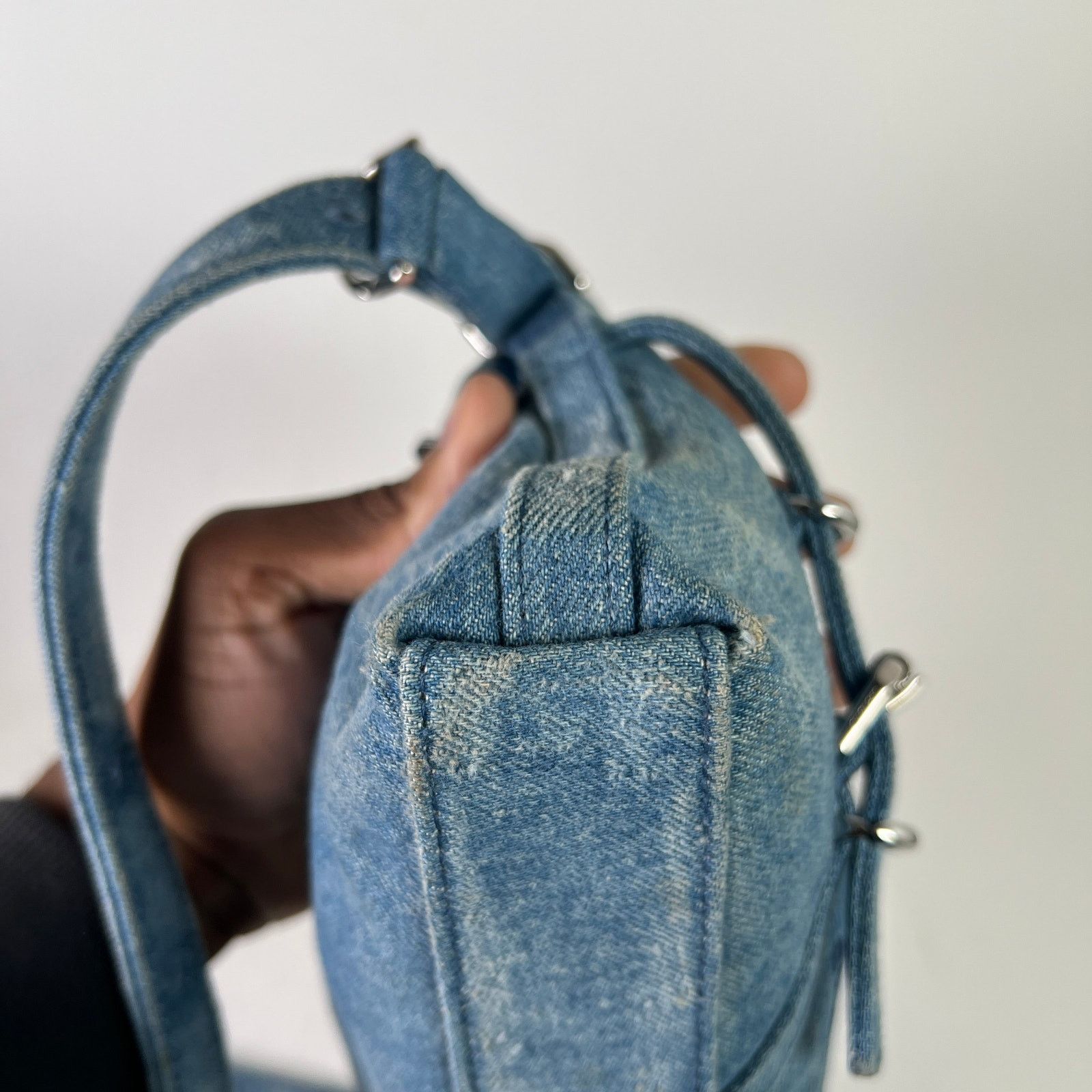 Givenchy Givenchy Washed Denim Voyou Mini Shoulder Bag Size ONE SIZE - 7 Thumbnail