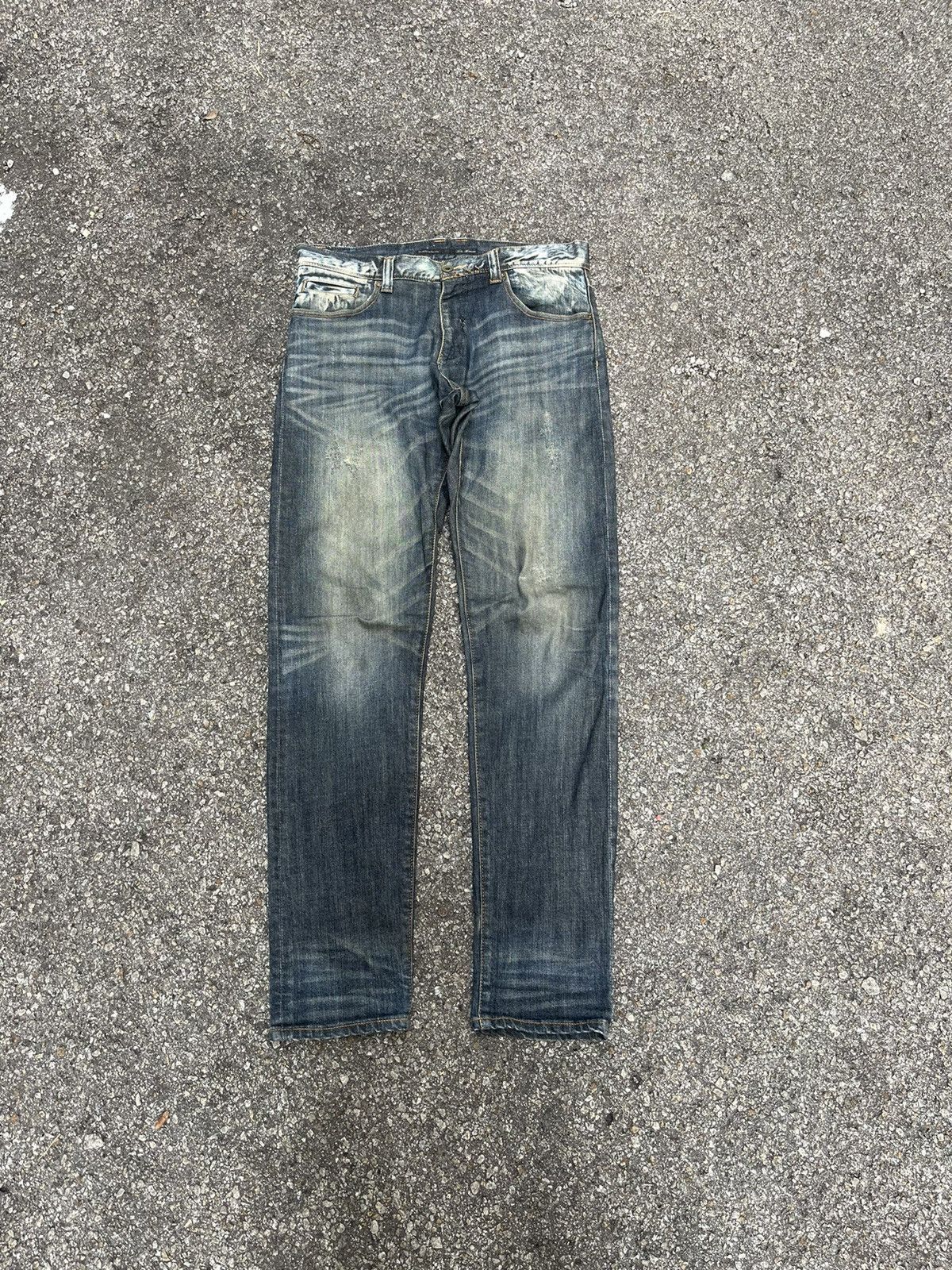 Issey Miyake TETE HOMME Denim Issey Miyake Slim Jeans Mud wash Rusty Pant Size US 31 - 1 Thumbnail