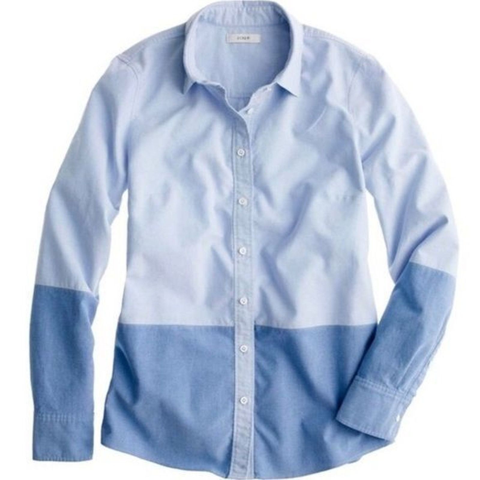 J.Crew J. Crew Womens Colorblock Oxford Shirt 4 Boy Fit Preppy Size S / US 4 / IT 40 - 1 Thumbnail