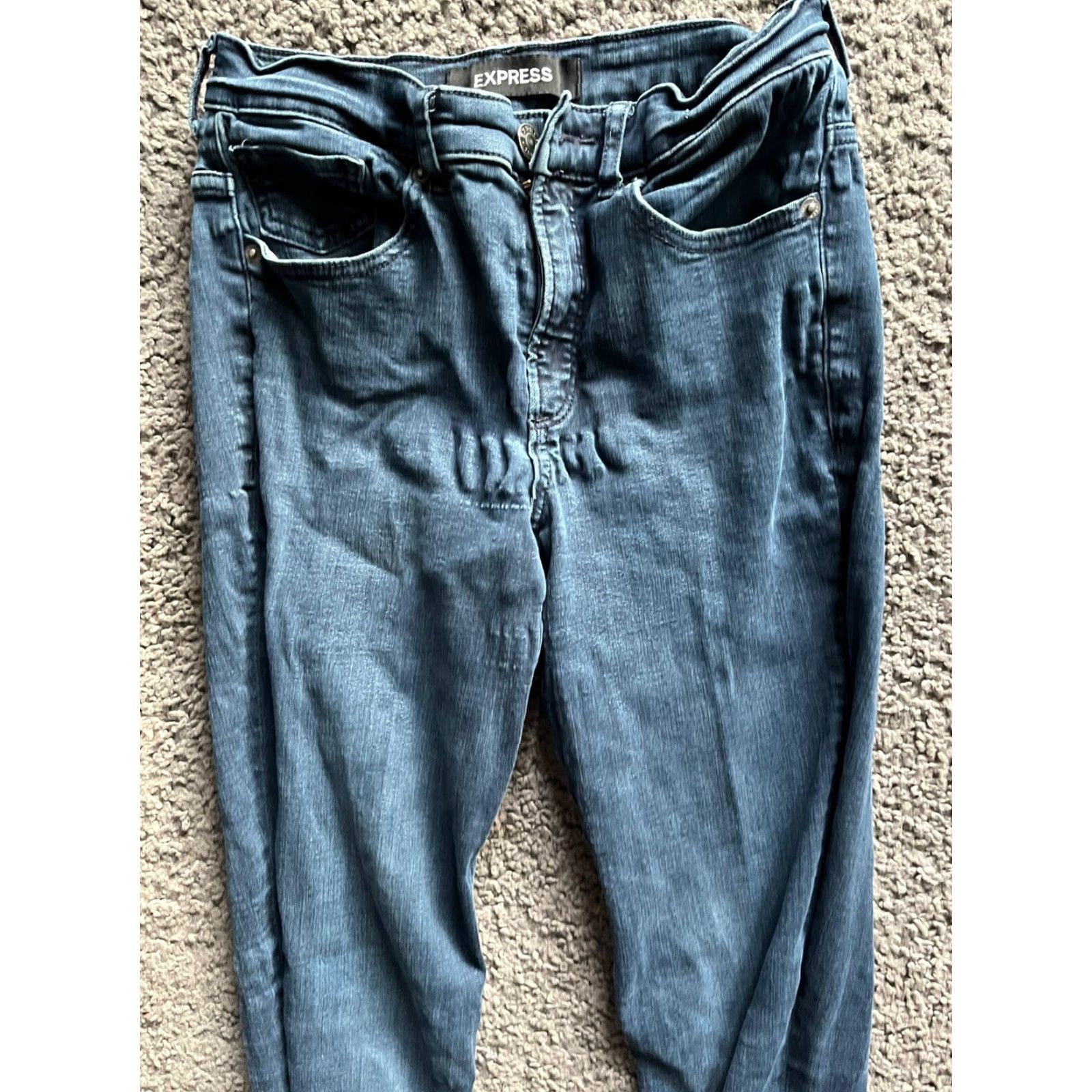 Express Express Ankle Legging Jeans Size 0 High Rise Women Blue Perfect Denim Womens Size 25" / US 0 / IT 36 - 2 Thumbnail