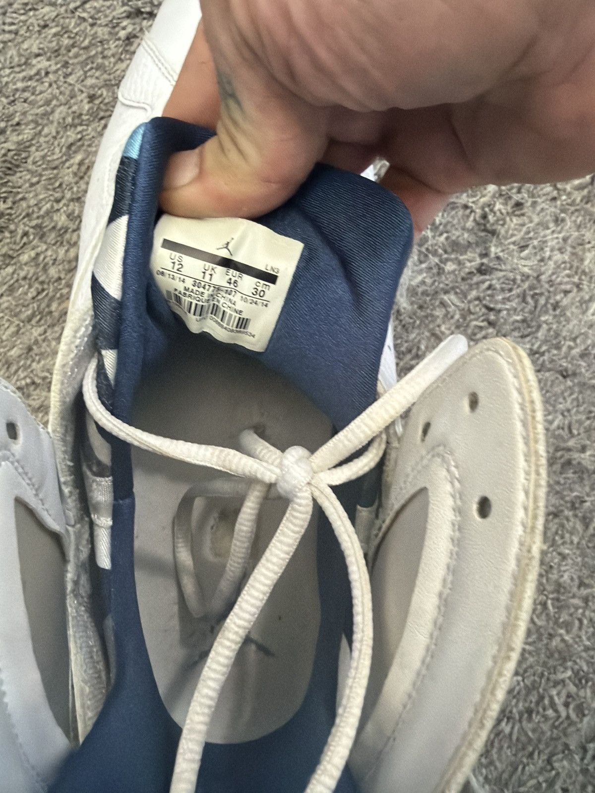 Jordan Brand 2015 Nike Air Jordan 7 Retro French Blue Sneakers Size US 12 / EU 45 - 7 Thumbnail