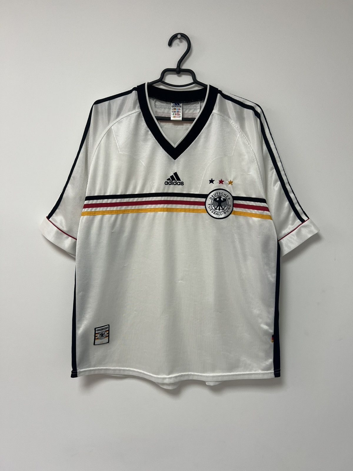 Vintage Germany 1998-99 Home Jersey Adidas Trikot Shirt Kit Men XXL Size US XXL / EU 58 / 5 - 2 Thumbnail