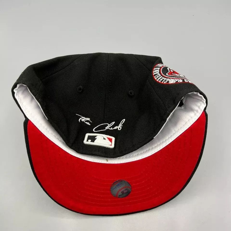 New Era Cleveland Indians Guardians Hat Men 7 Black Fitted Cap New Size ONE SIZE - 6 Thumbnail