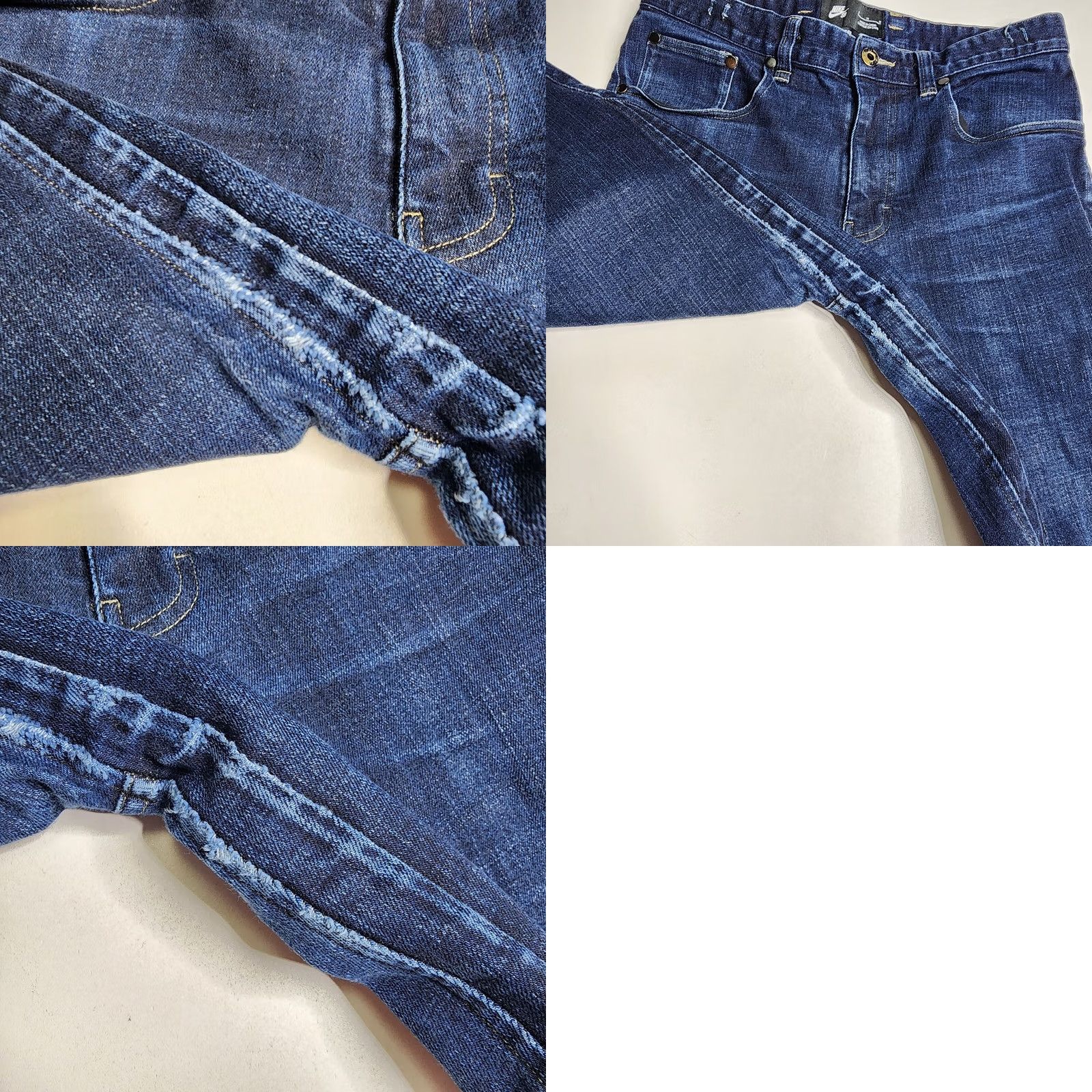 Nike Nike SB Jeans Denim Stretch Dark Wash 5 Pocket Skater Casual Size 30 x 28 Mens Blue 30x28 Street Sports Stretch Pocket Size US 30 / EU 46 - 8 Thumbnail