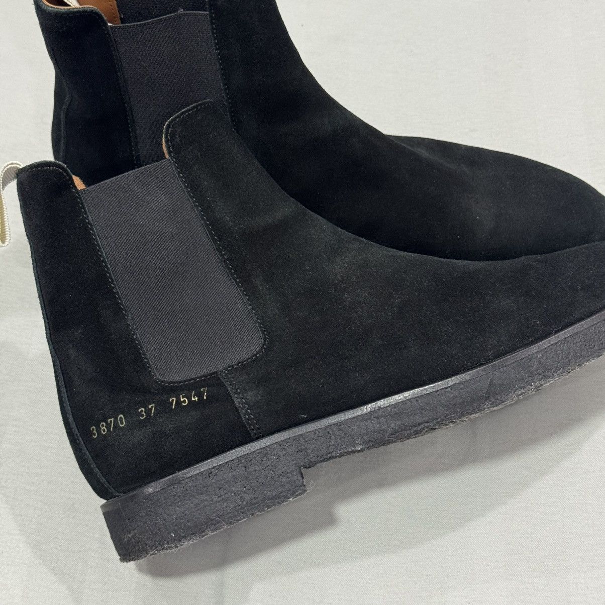Common Projects Common Projects Women’s Chelsea Boots - Black Suede Size US 7 / IT 37 - 6 Thumbnail