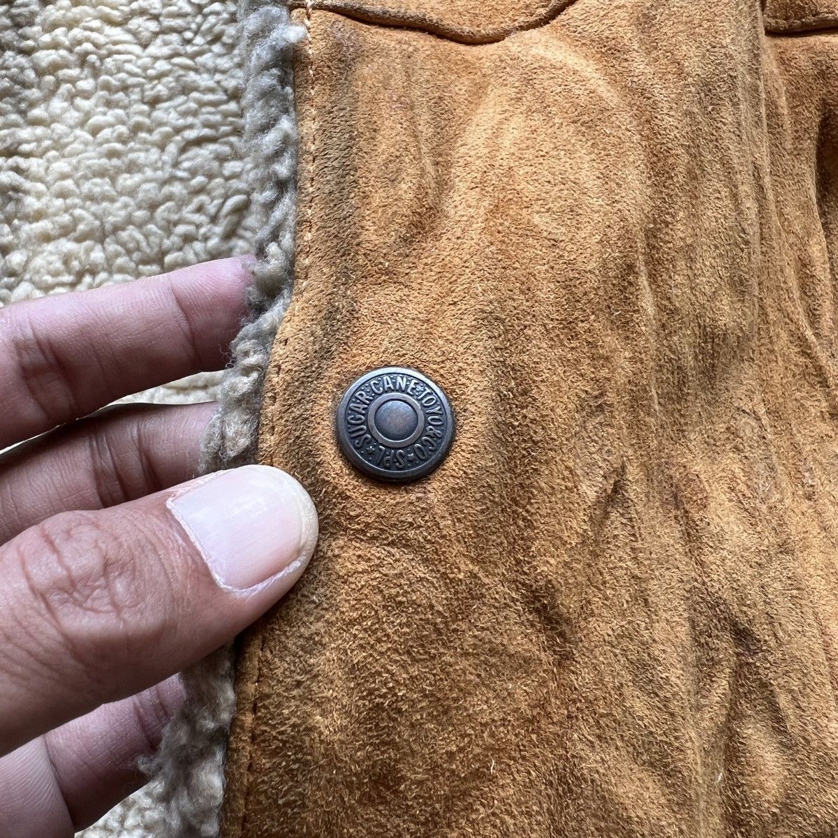 Sugar Cane Vintage Sugar Canes Suede Shearling Leather Western Jacket Size US L / EU 52-54 / 3 - 14 Thumbnail