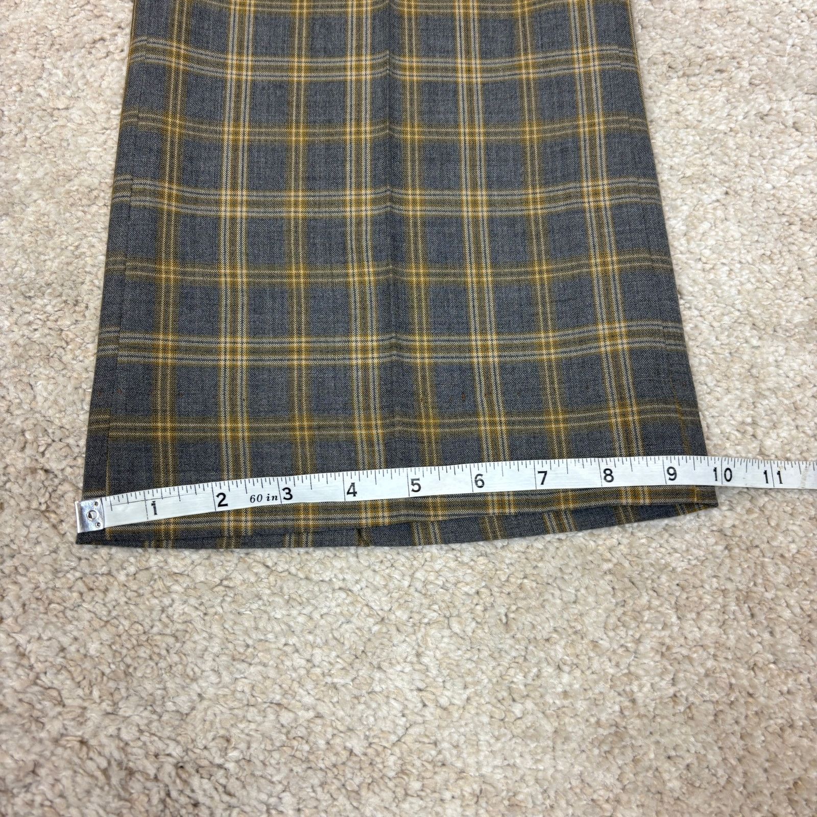 Vintage True Vintage 60s 70s Talon Zipper Plaid Flare Pants 37x32 Size US 37 - 8 Thumbnail