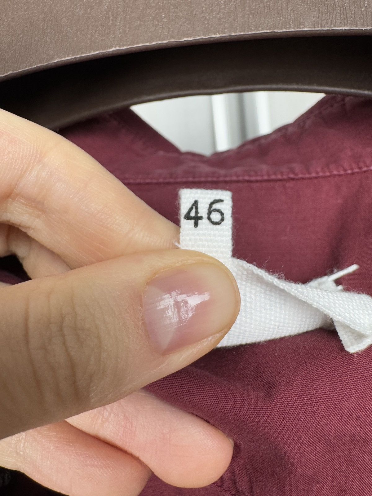 Maison Margiela Men’s Maison Martin Margiela Burgundy Long Sleeve Shirt 46 Size US S / EU 44-46 / 1 - 10 Thumbnail