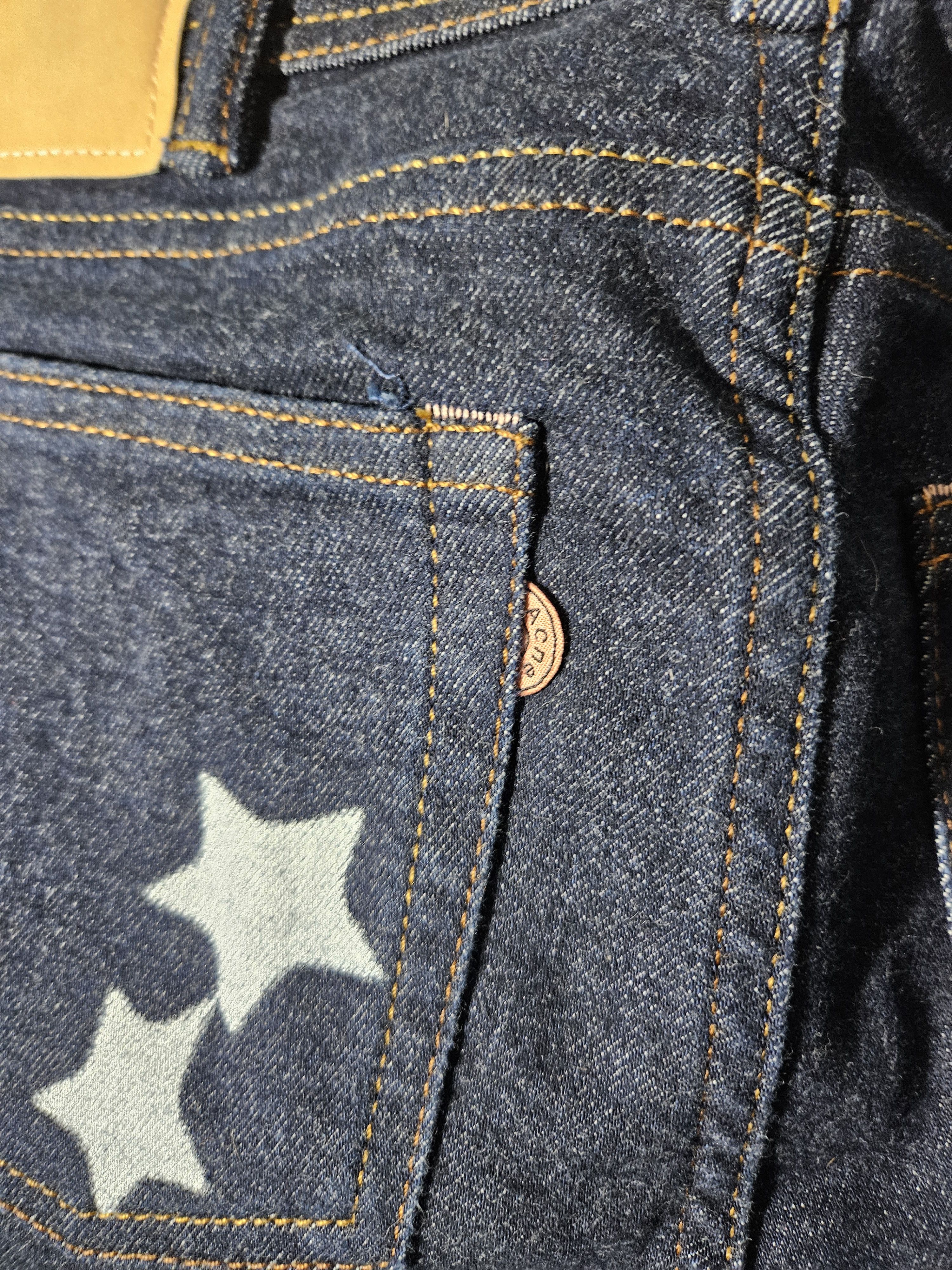 Acne Studios Blå Konst Climb Star P. Blue Denim Jeans Size US 27 - 4 Thumbnail
