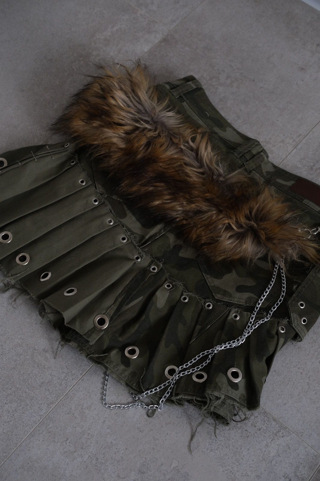 Handmade × Vintage Custom denim skirt y2k avant-garde Size 28" / US 6 / IT 42 - 10 Thumbnail