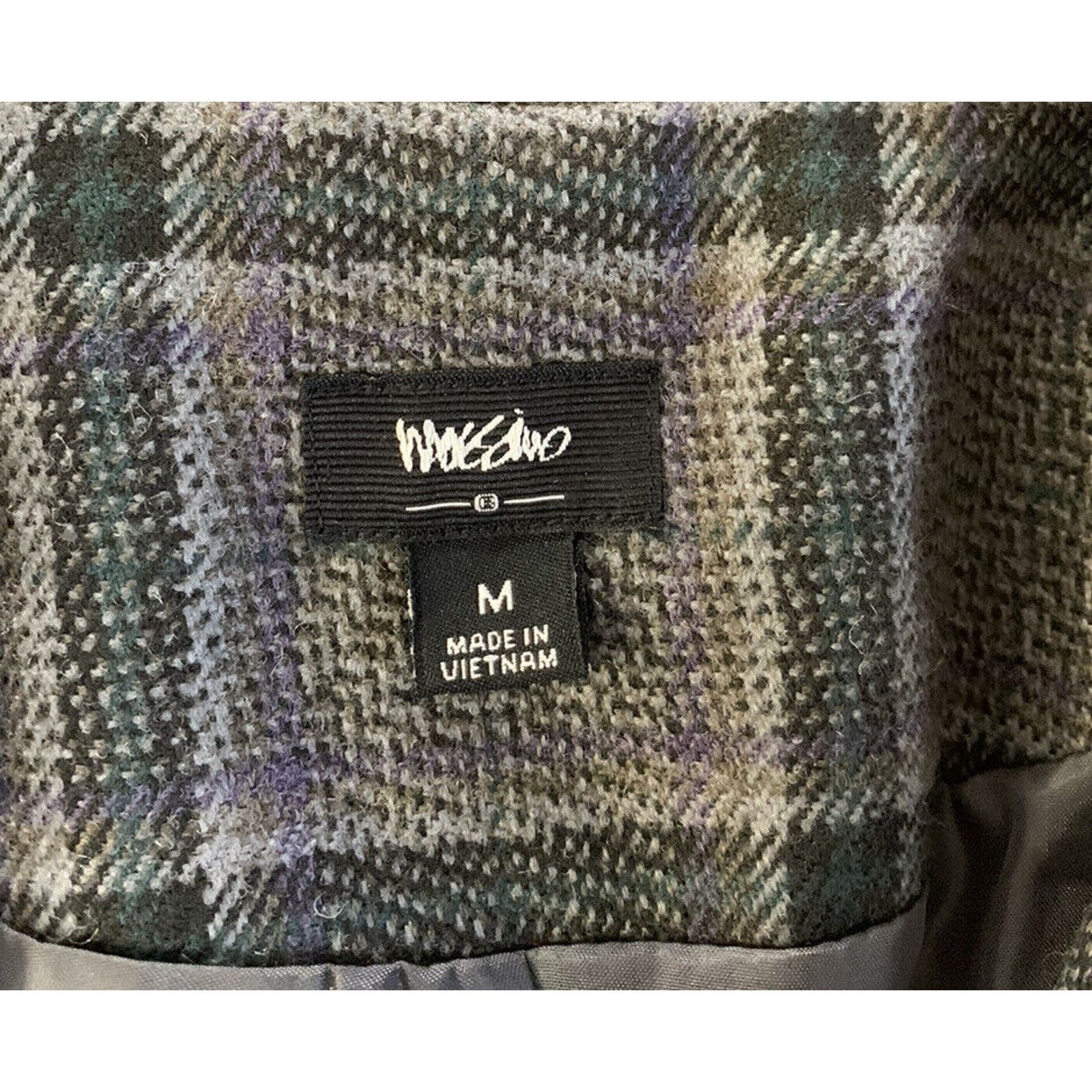 Mossimo Womens Mossimo Gray Purple Plaid Lined Wool Blend Blazer M Size M / US 6-8 / IT 42-44 - 8 Thumbnail