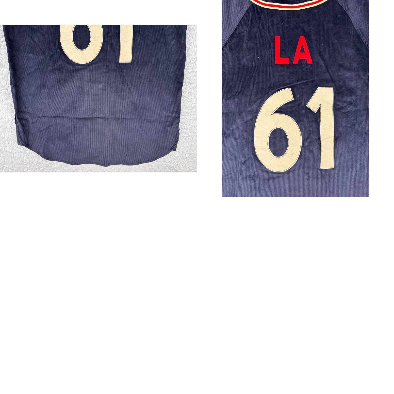 Mitchell & Ness VINTAGE Mitchell & Ness x Fred Segal Baseball Jersey Men Medium Blue Corduroy LA #61 NEW Size US M / EU 48-50 / 2 - 10 Thumbnail