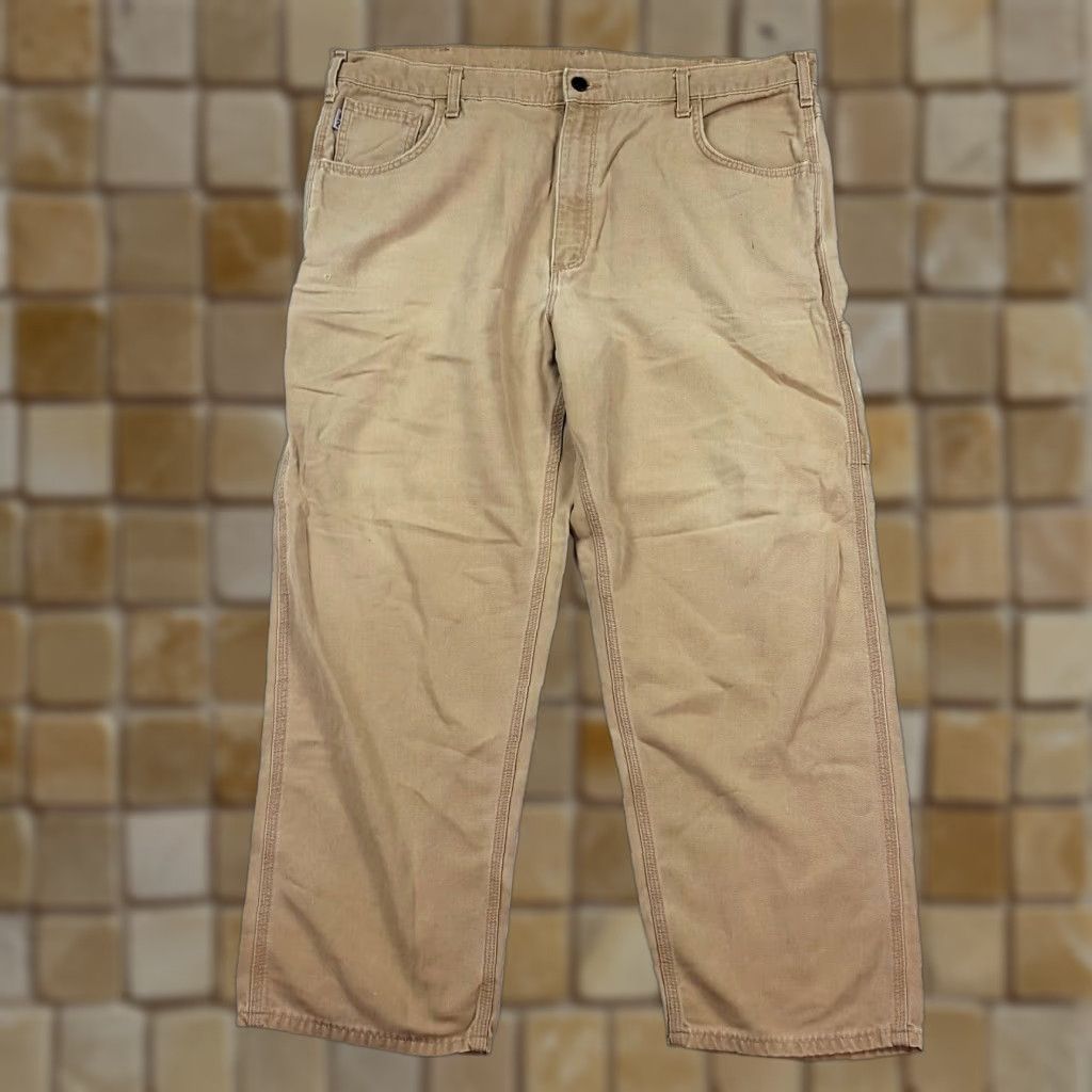Carhartt VINTAGE Carhartt Flame Resistant Men's Pants 42x30 Khaki Beige Workwear Carpenter Pants Mens Size US 42 / EU 58 - 1 Thumbnail
