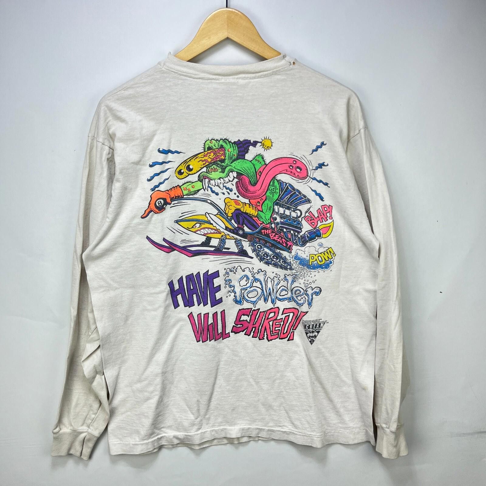 Alien Workshop Vintage 90s Screamerz Alien Beast Sledding Shirt Large Size US L / EU 52-54 / 3 - 1 Thumbnail