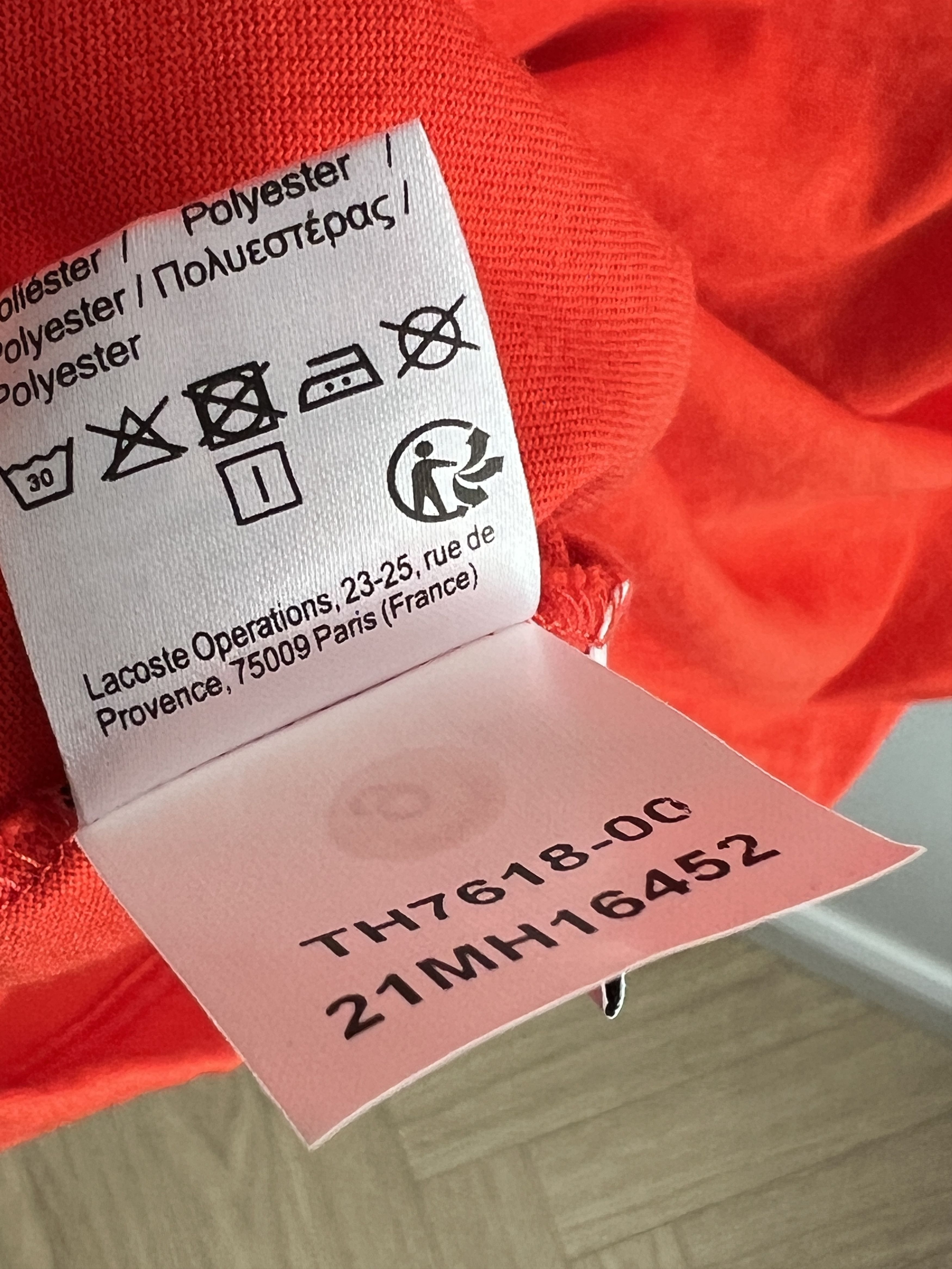 Lacoste Tee Lacoste Sport Orange T Shirt Size 4 Medium Size US M / EU 48-50 / 2 - 8 Thumbnail