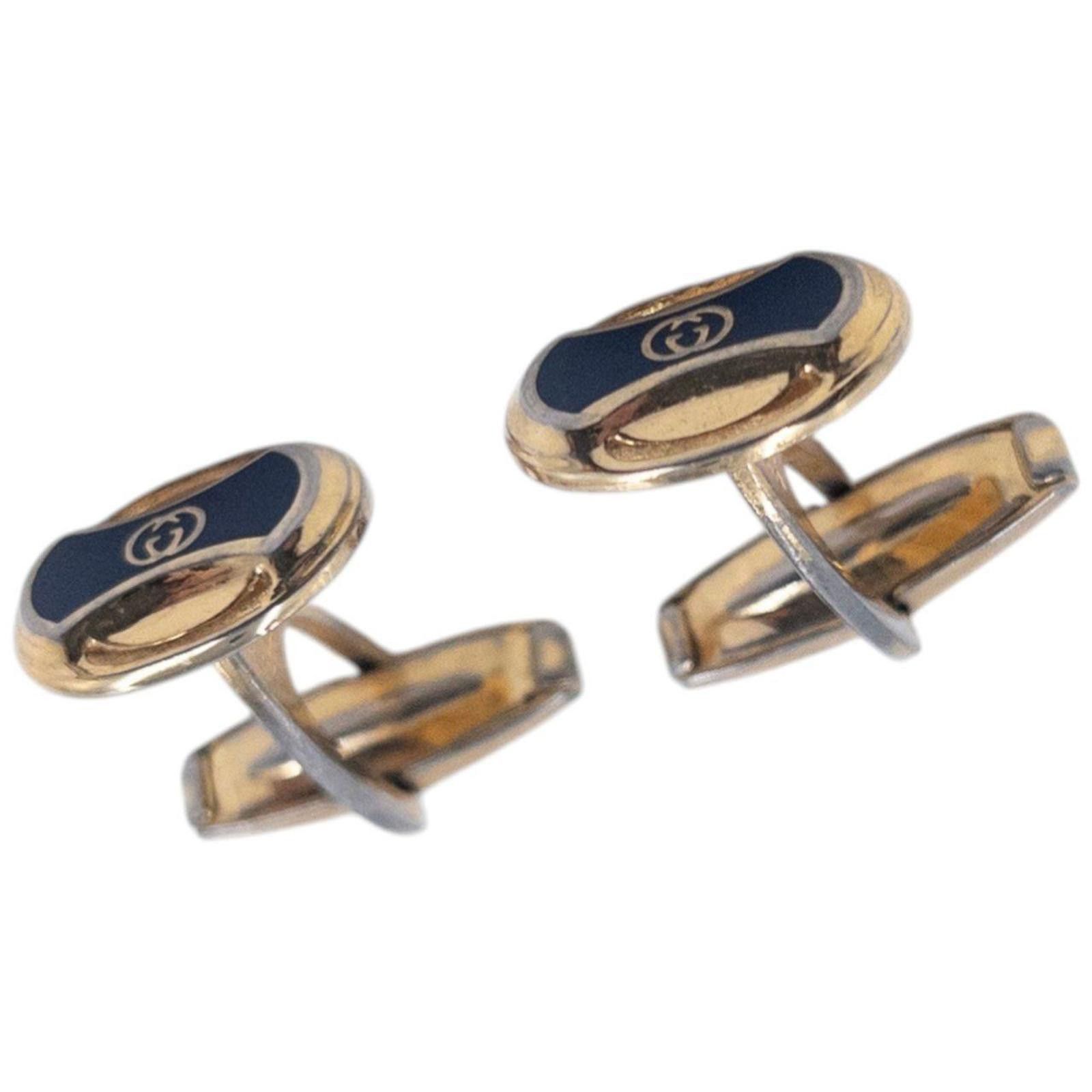 Gucci Vintage 90s Gucci Embossed Cuff Links Size ONE SIZE - 5 Thumbnail