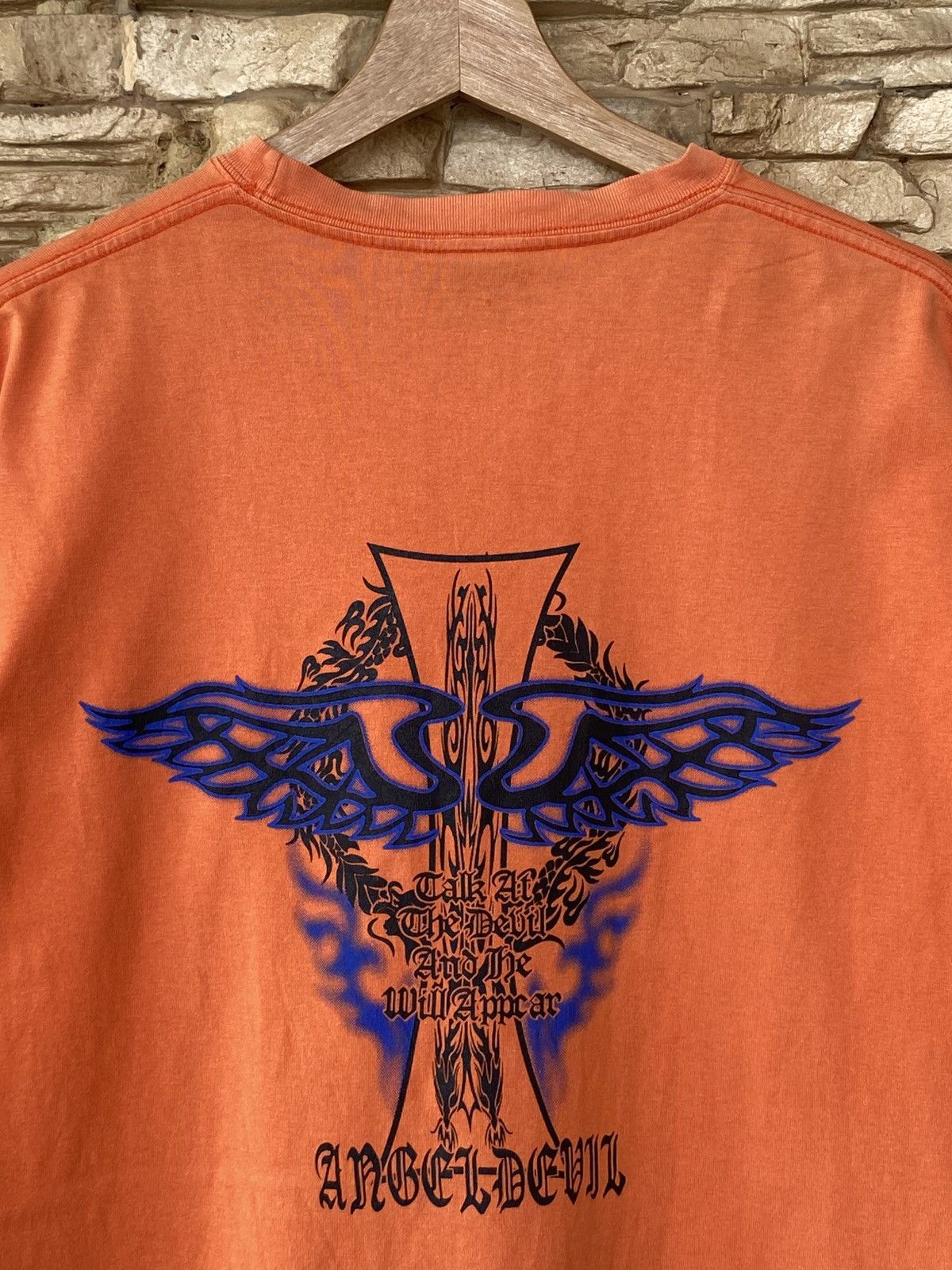 Vintage Vintage Y2K Angel Devil Backhit Tees affliction tribal gothic grunge Size US L / EU 52-54 / 3 - 3 Thumbnail
