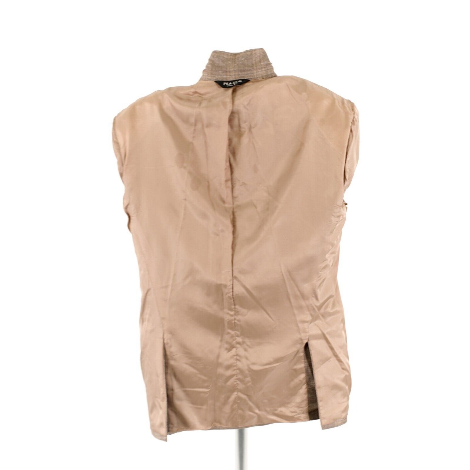 Jos. A. Bank Jos A Bank Signature Wool Silk Linen Beige Tan Plaid 2 Butto Size 40L - 16 Thumbnail