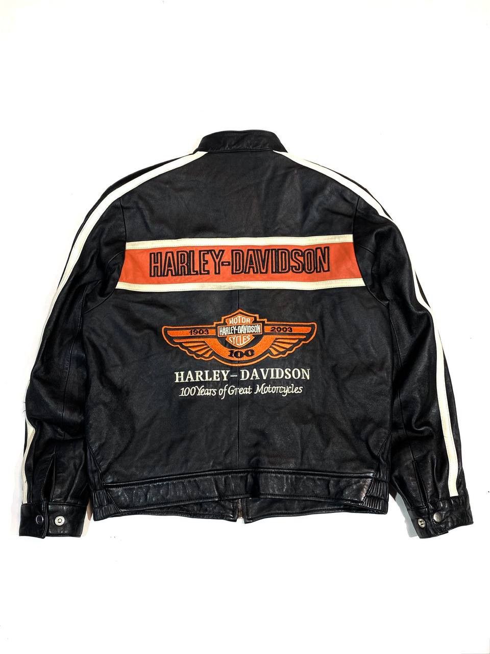 Harley Davidson Harley Davidson Motorcycle Biker Leather Jacket Racing Size US S / EU 44-46 / 1 - 2 Thumbnail