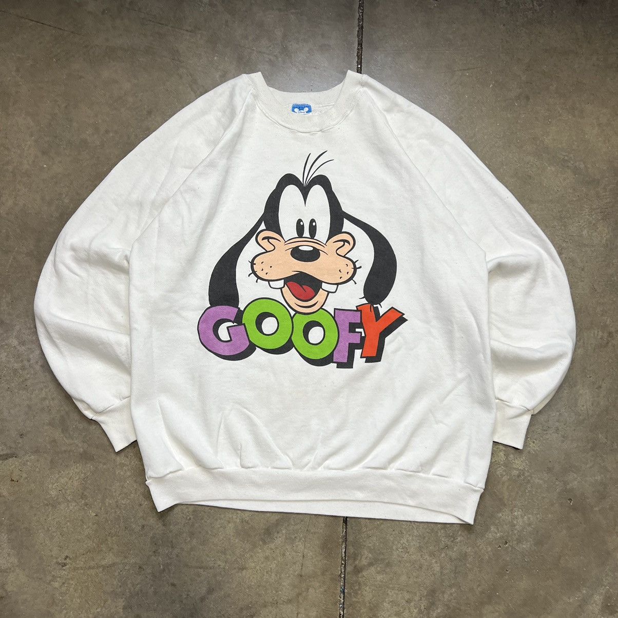 Vintage 80s 90s Goofy Big Face Crewneck Sweatshirt Disney