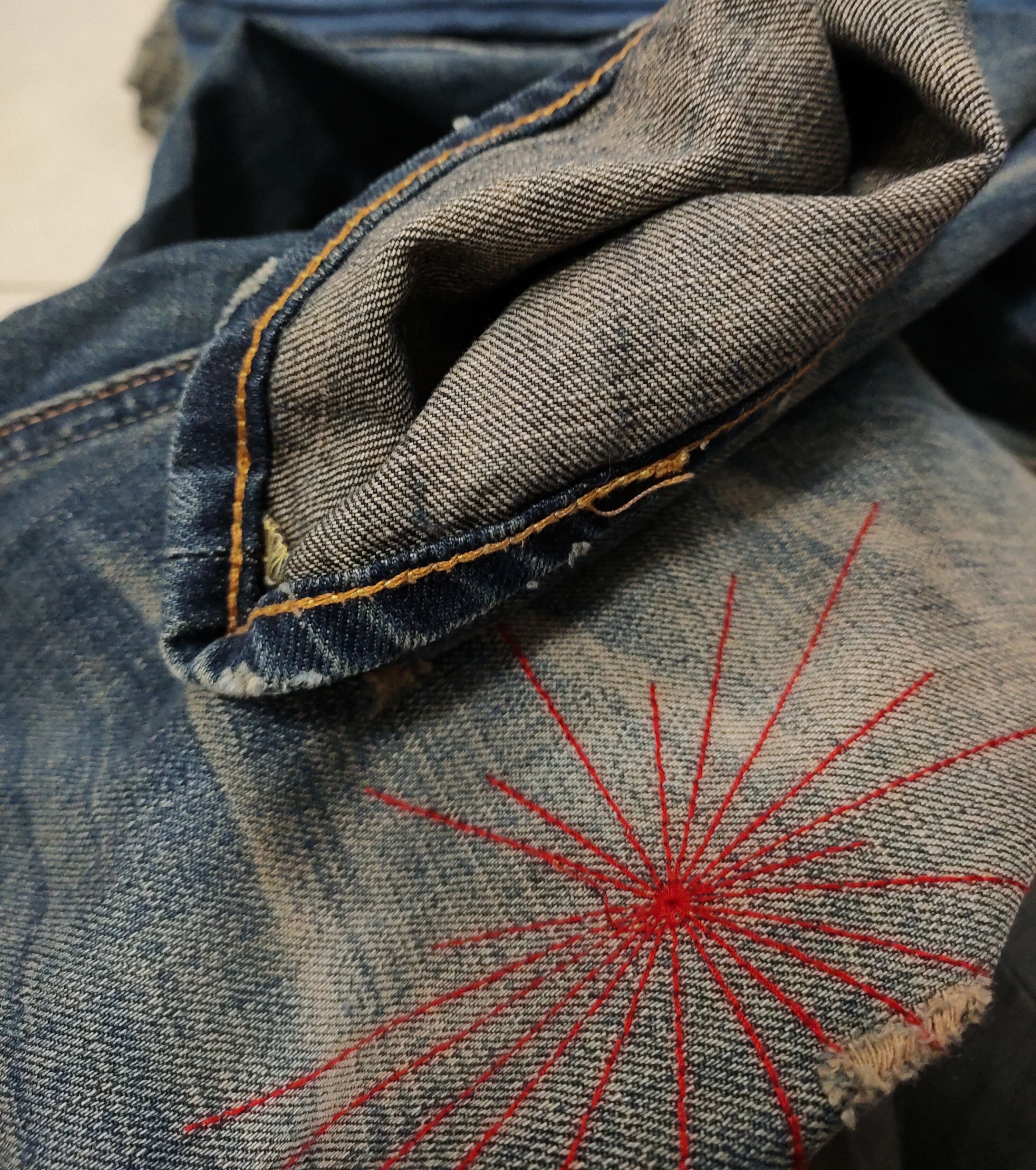 Japanese Brand 💥 Flared Le Petit Zunis 515 Slim Fit Denim 💥 Size US 28 / EU 44 - 10 Thumbnail