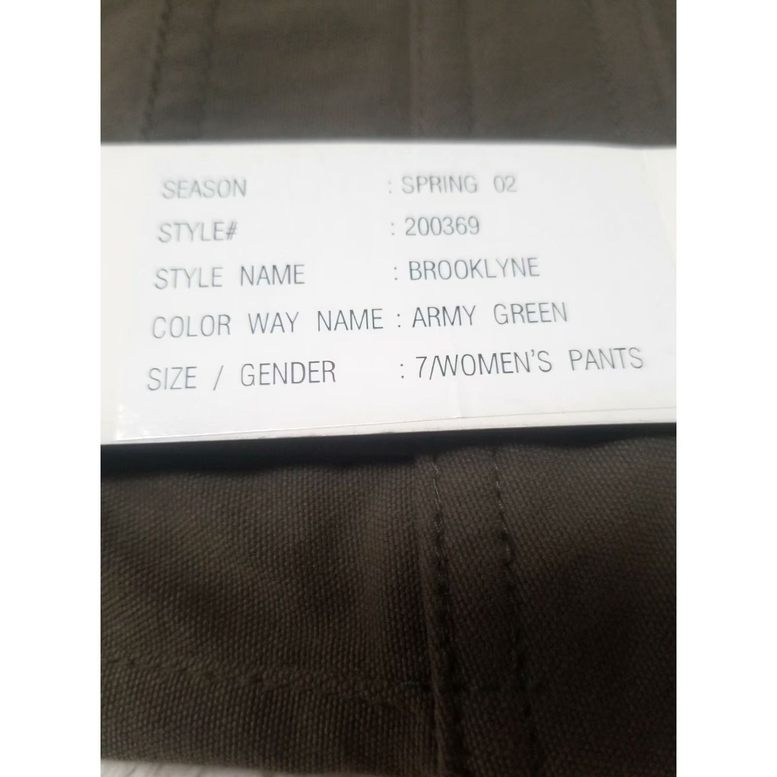 Vintage Sessions Brooklyne Cargo Pants Womens Size 7 Green High Rise New Zip Pockets Size 28" / US 6 / IT 42 - 6 Thumbnail
