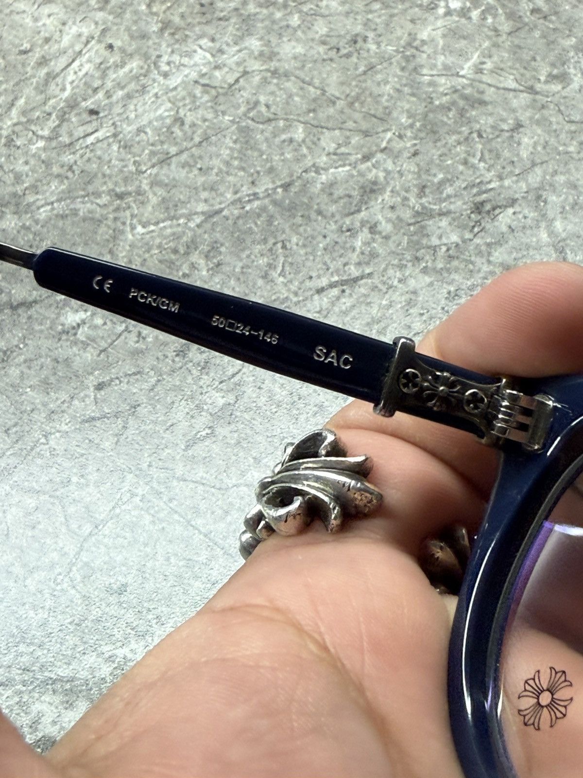 Chrome Hearts Chrome Hearts Sac Navy Blue Glasses Size ONE SIZE - 5 Thumbnail