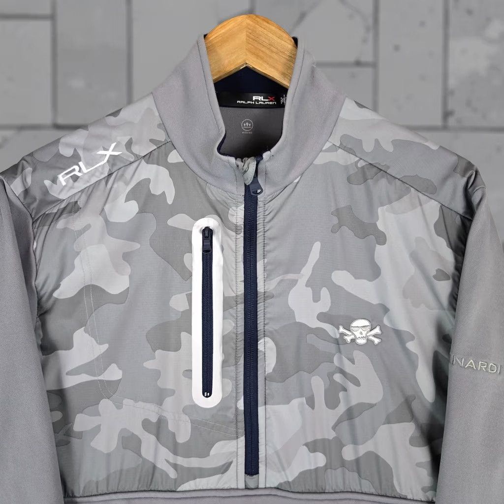 RLX Ralph Lauren RLX Ralph Lauren x Bettinardi Mens Medium 1/2 Zip Jacket Camo Gray Golf Windbreaker Shirt Jacket Pullover Size US M / EU 48-50 / 2 - 1 Thumbnail