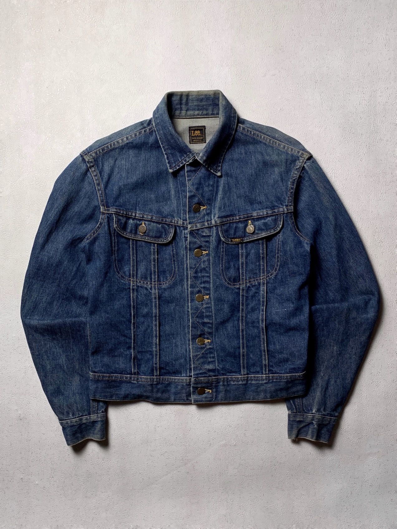 image of 1970’S Lee Riders 220-J Denim Jacket in Washed Denim, Men's (Size Small)