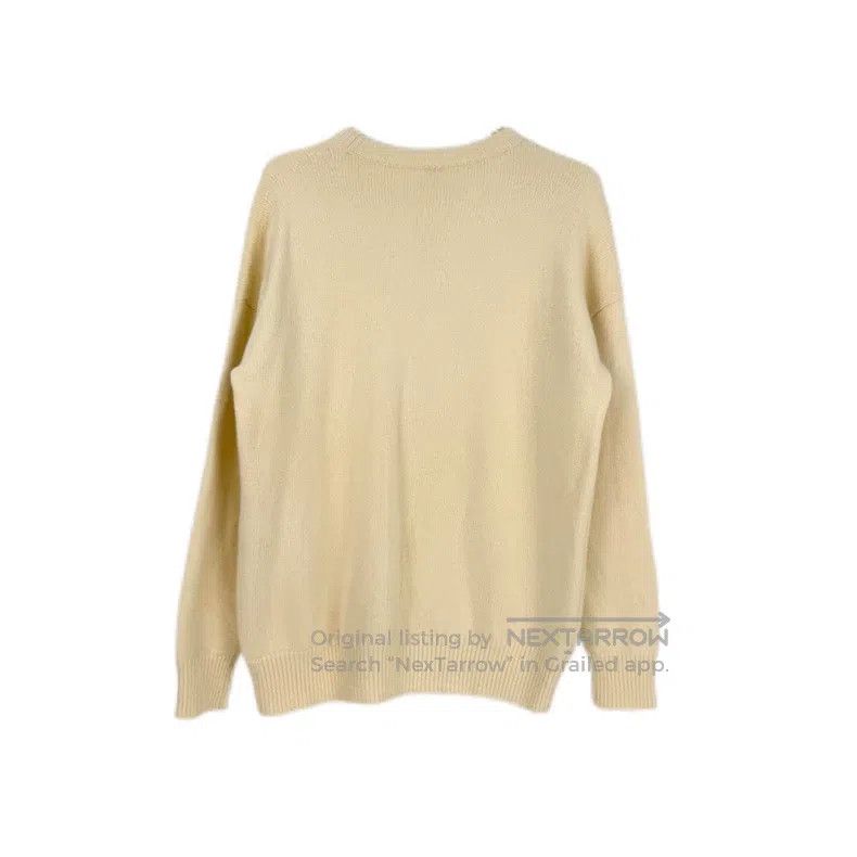 Loewe Loewe Cream-white and green beaded logo wool sweater Size S / US 4 / IT 40 - 2 Thumbnail